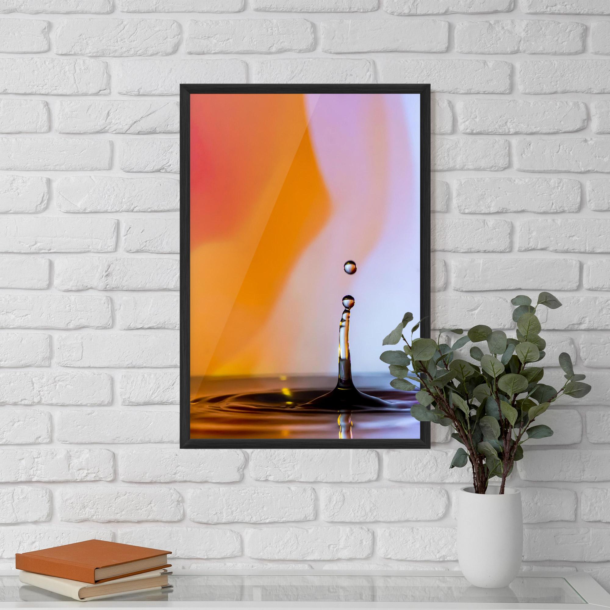 Gerahmte Poster Orange Light Drop mockup 5
