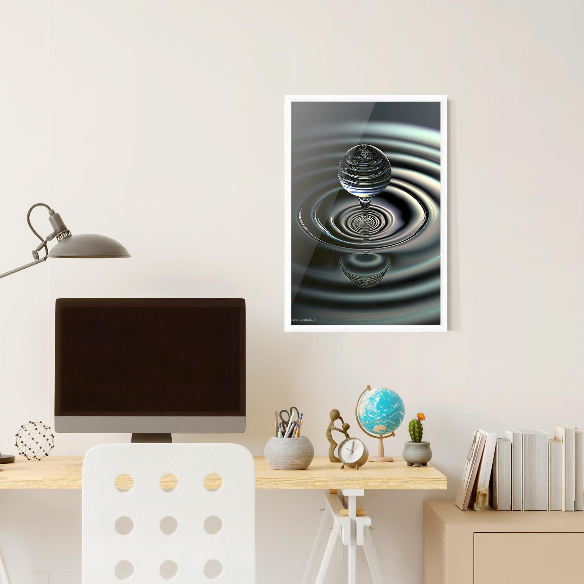 Gerahmte Poster Beautiful Water Drop mockup 6