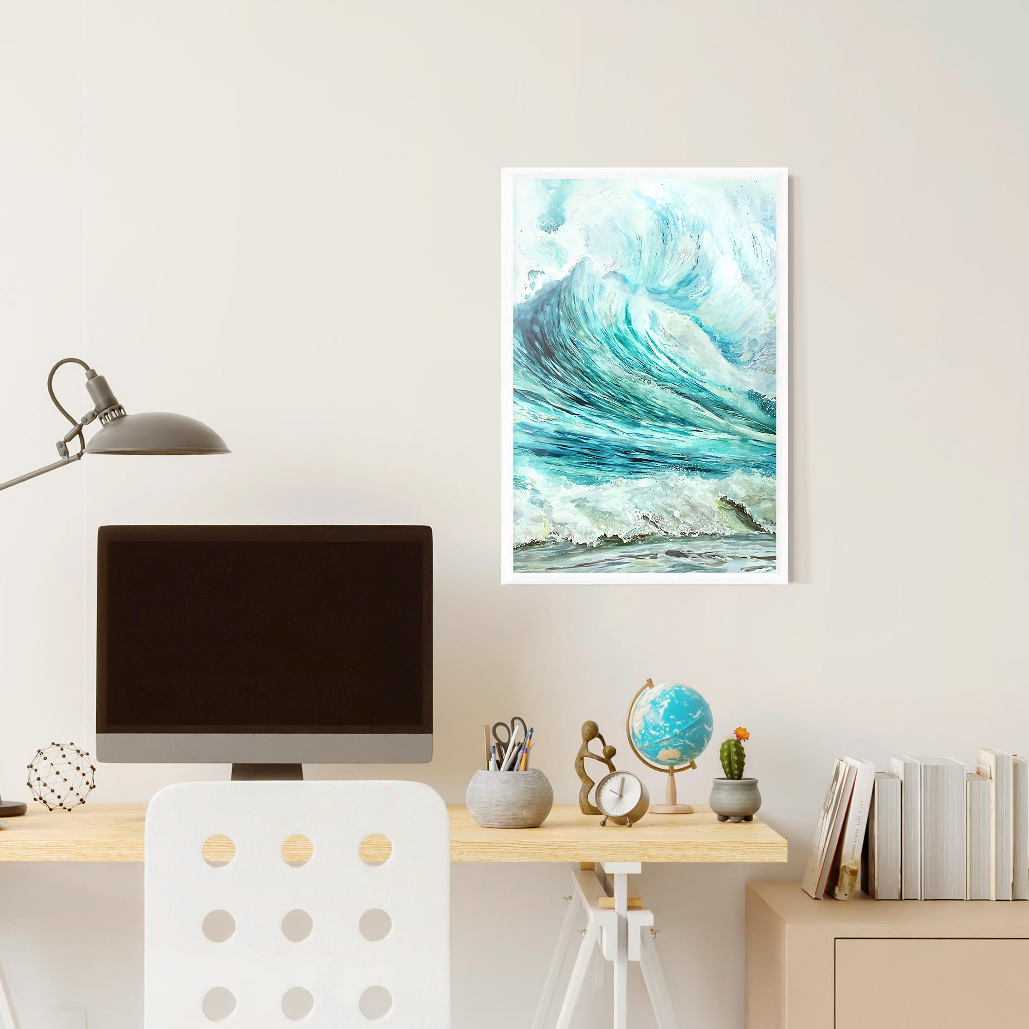 Gerahmte Poster Sea Watercolor mockup 6