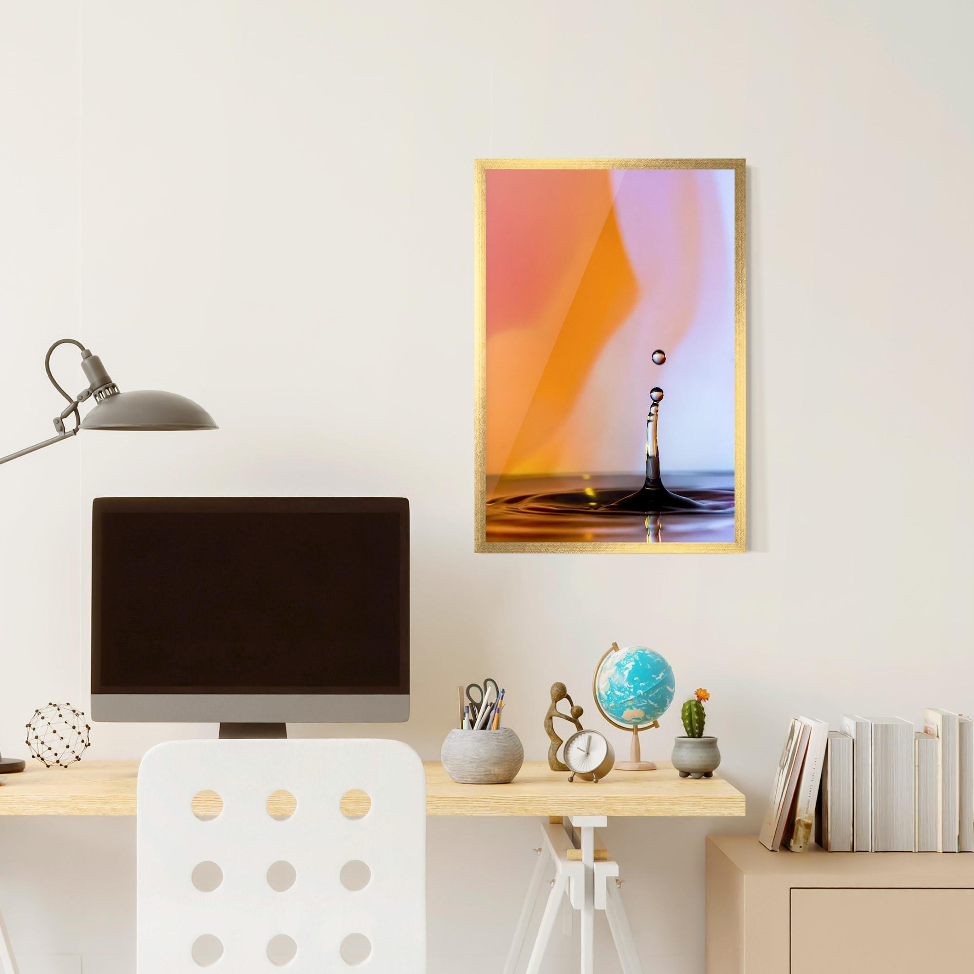 Gerahmte Poster Orange Light Drop mockup 6