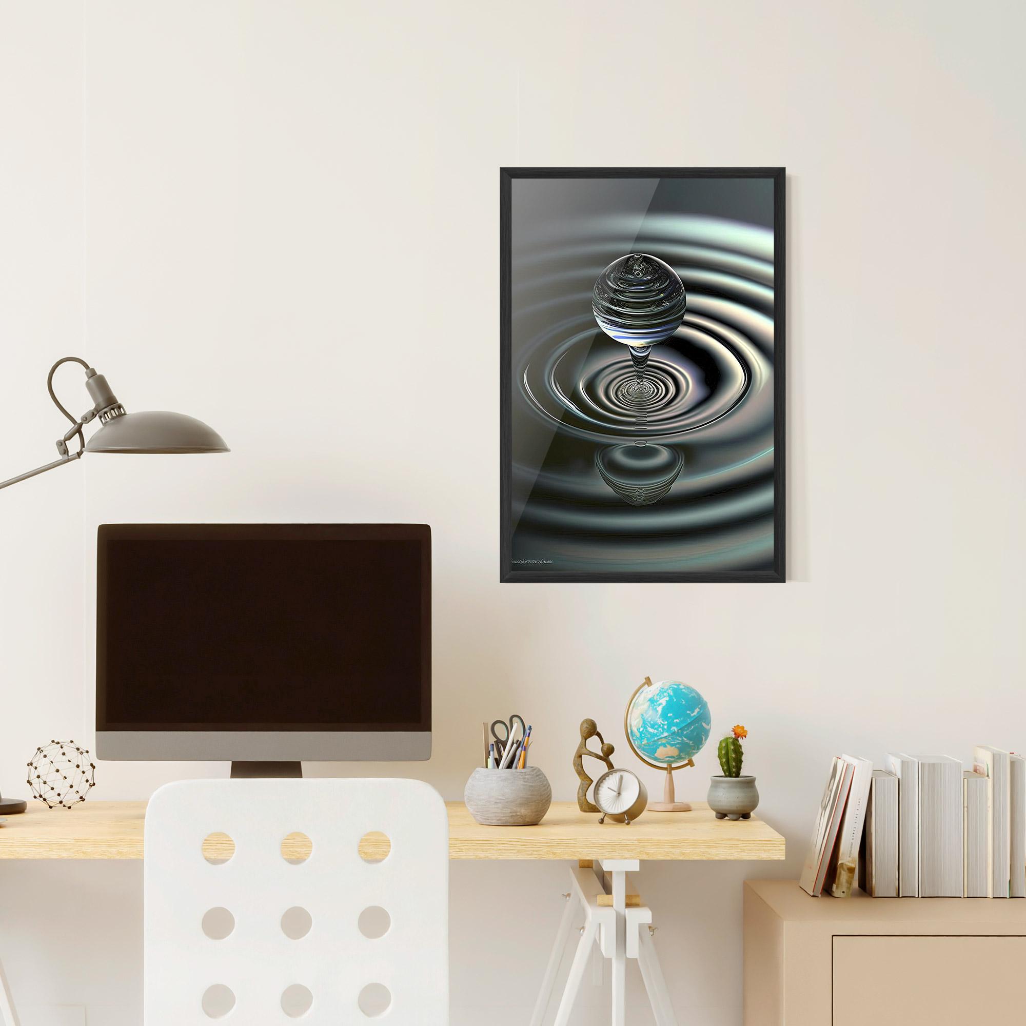 Gerahmte Poster Beautiful Water Drop mockup 6