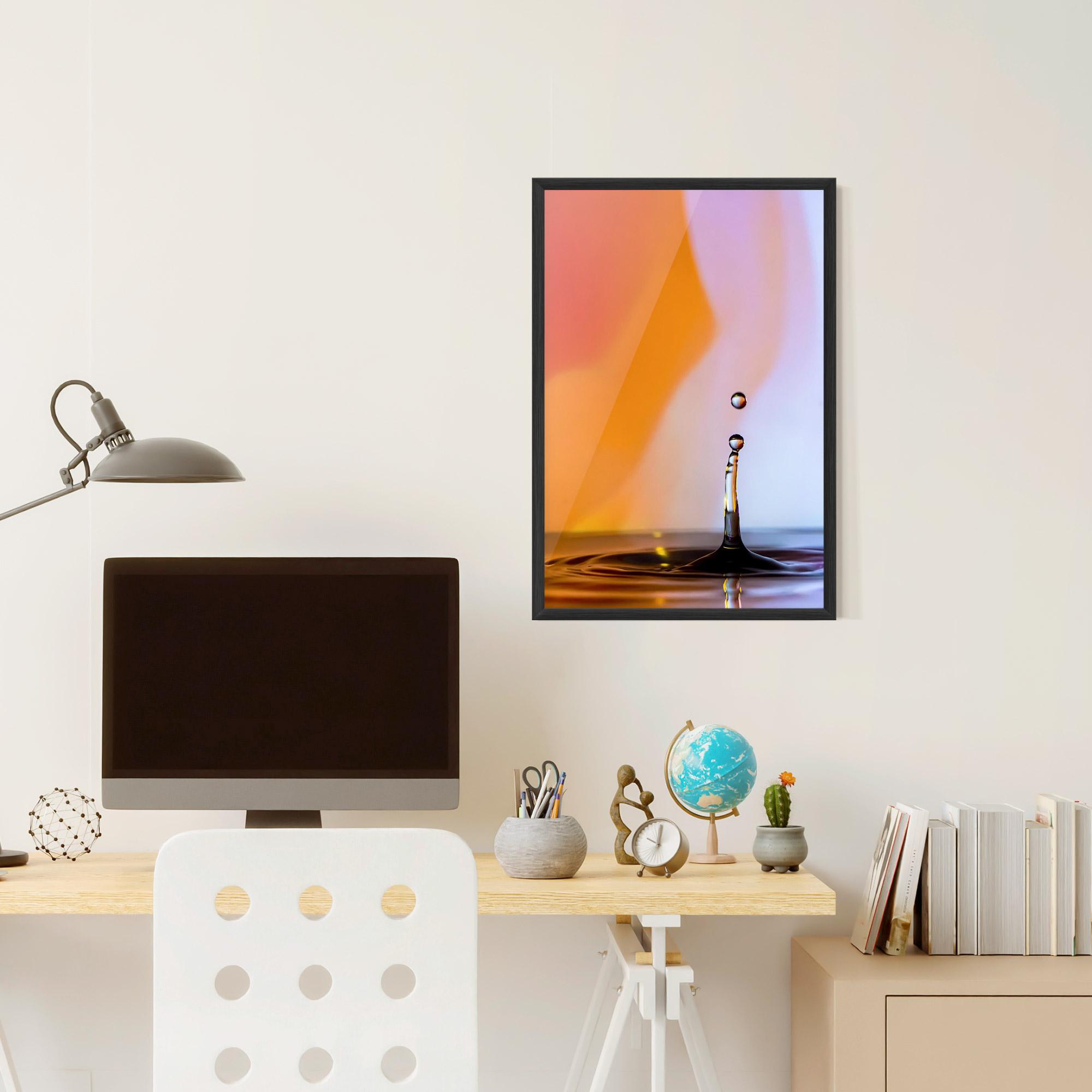 Gerahmte Poster Orange Light Drop mockup 6