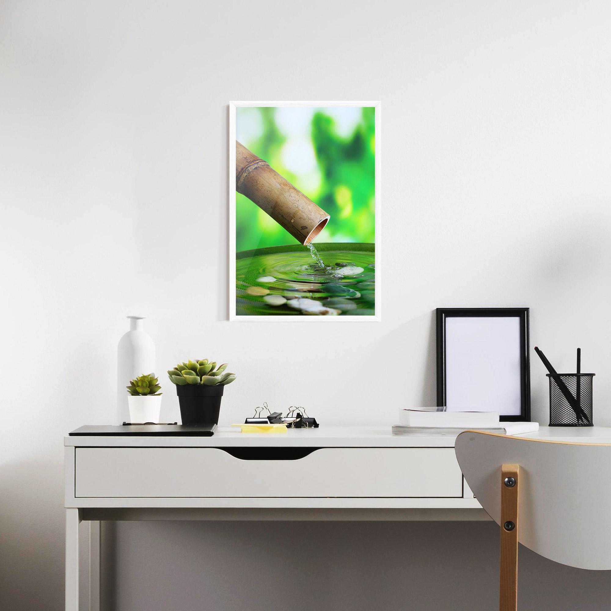 Gerahmte Poster Bamboo Fountain mockup 7