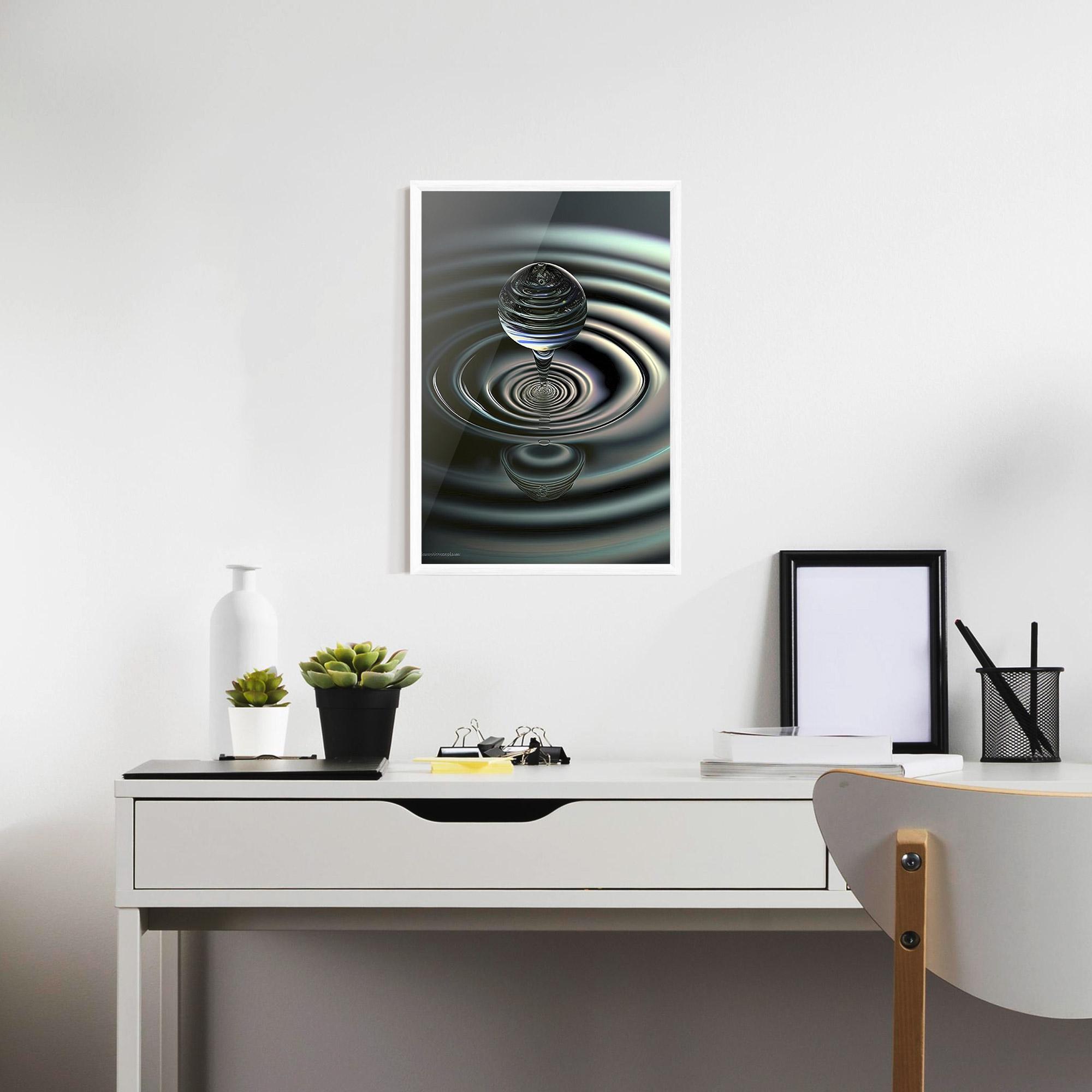 Gerahmte Poster Beautiful Water Drop mockup 7