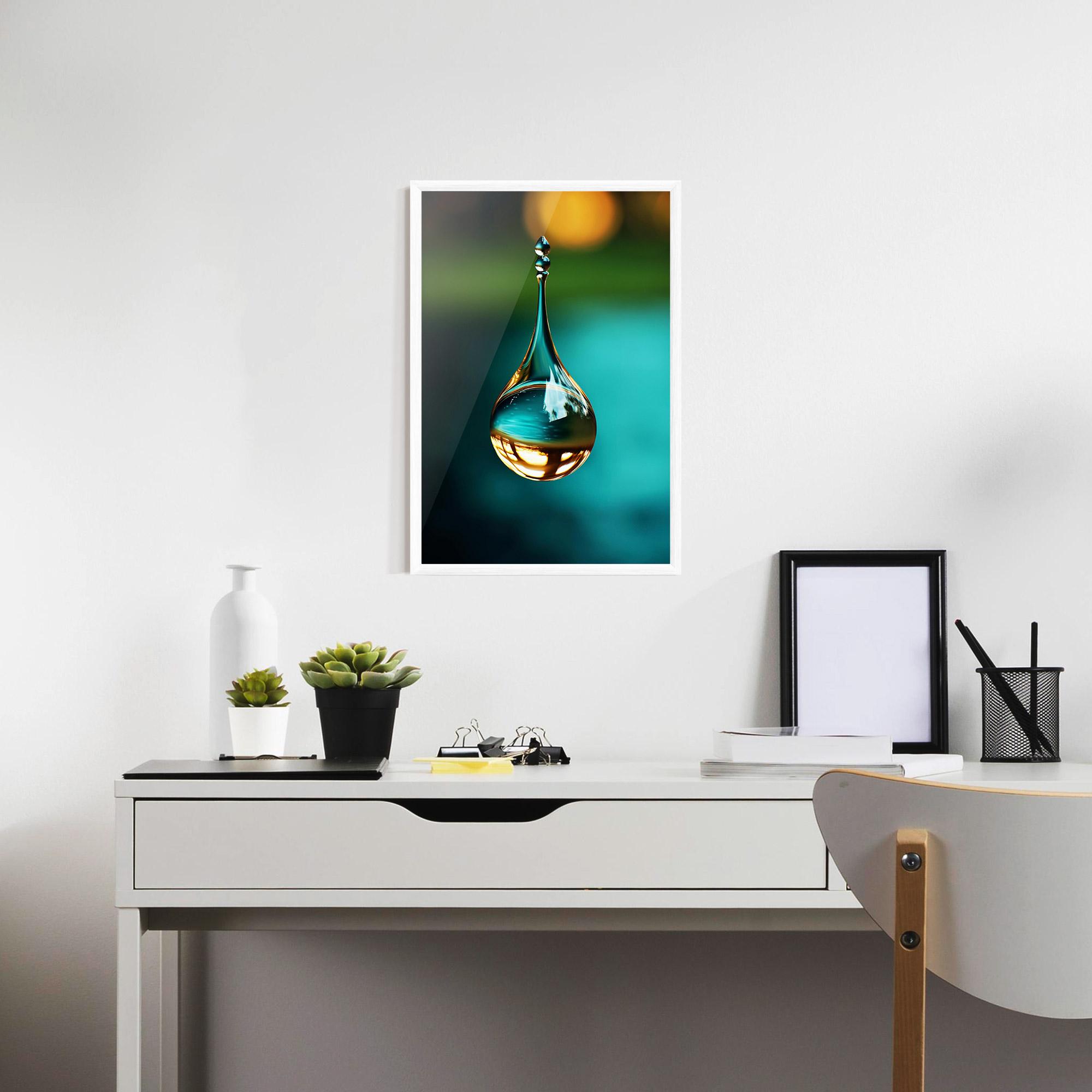 Gerahmte Poster Big Green Drop mockup 7