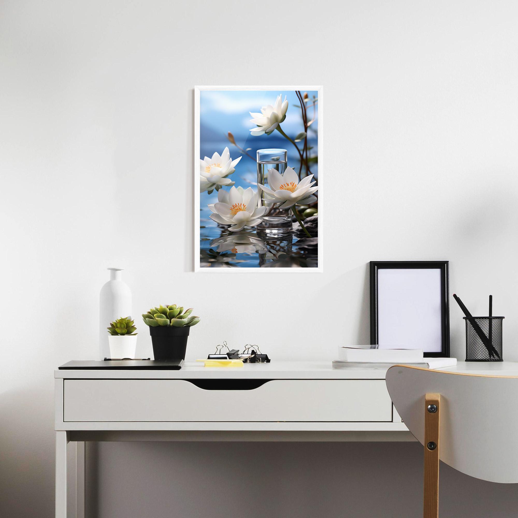 Gerahmte Poster Flower Water Glass mockup 7