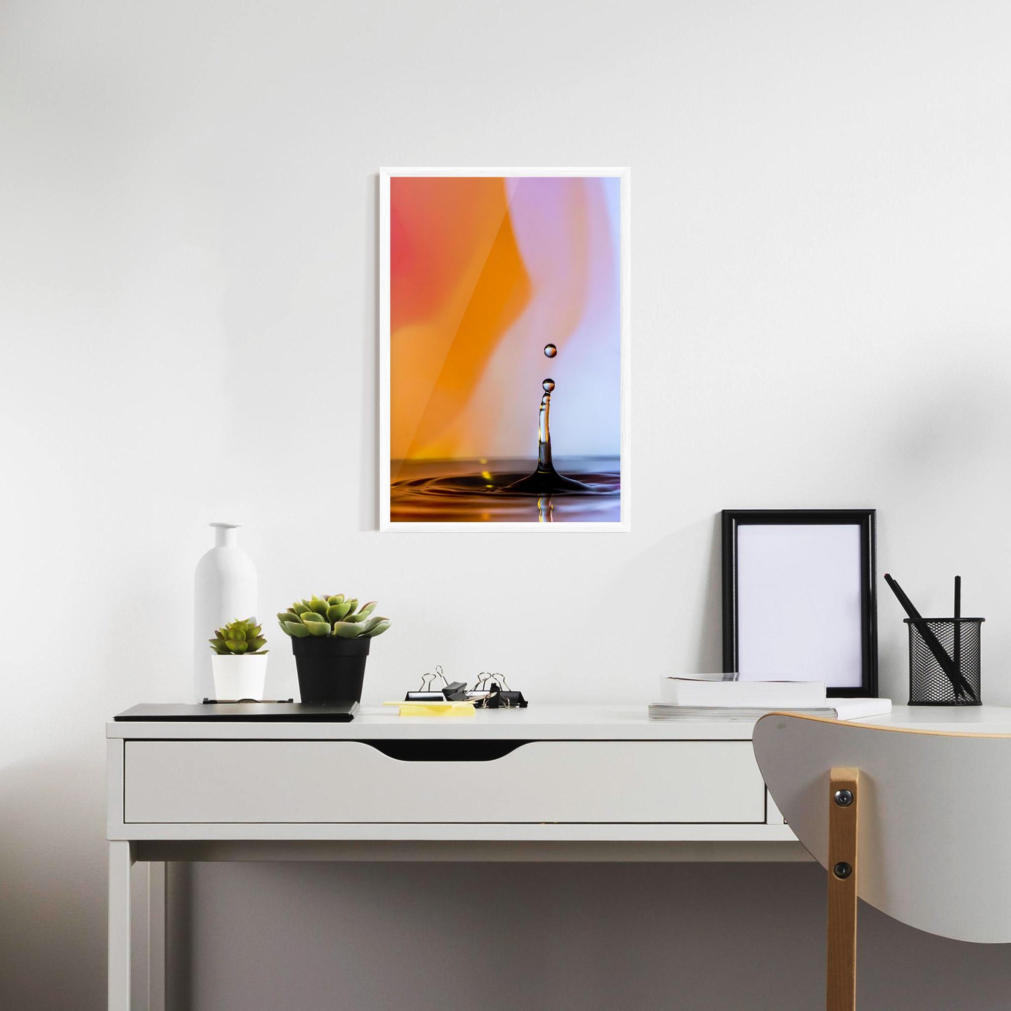 Gerahmte Poster Orange Light Drop mockup 7