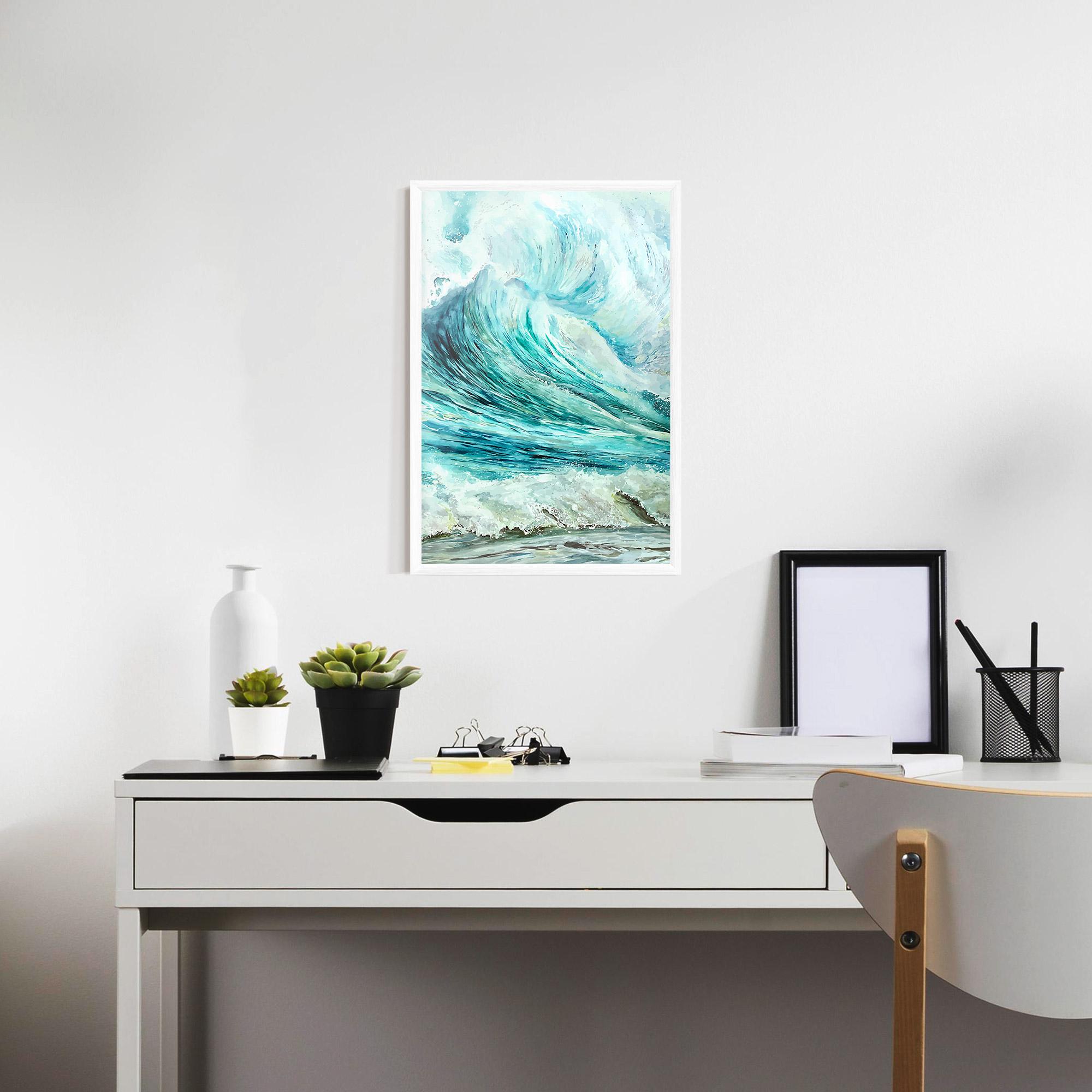 Gerahmte Poster Sea Watercolor mockup 7
