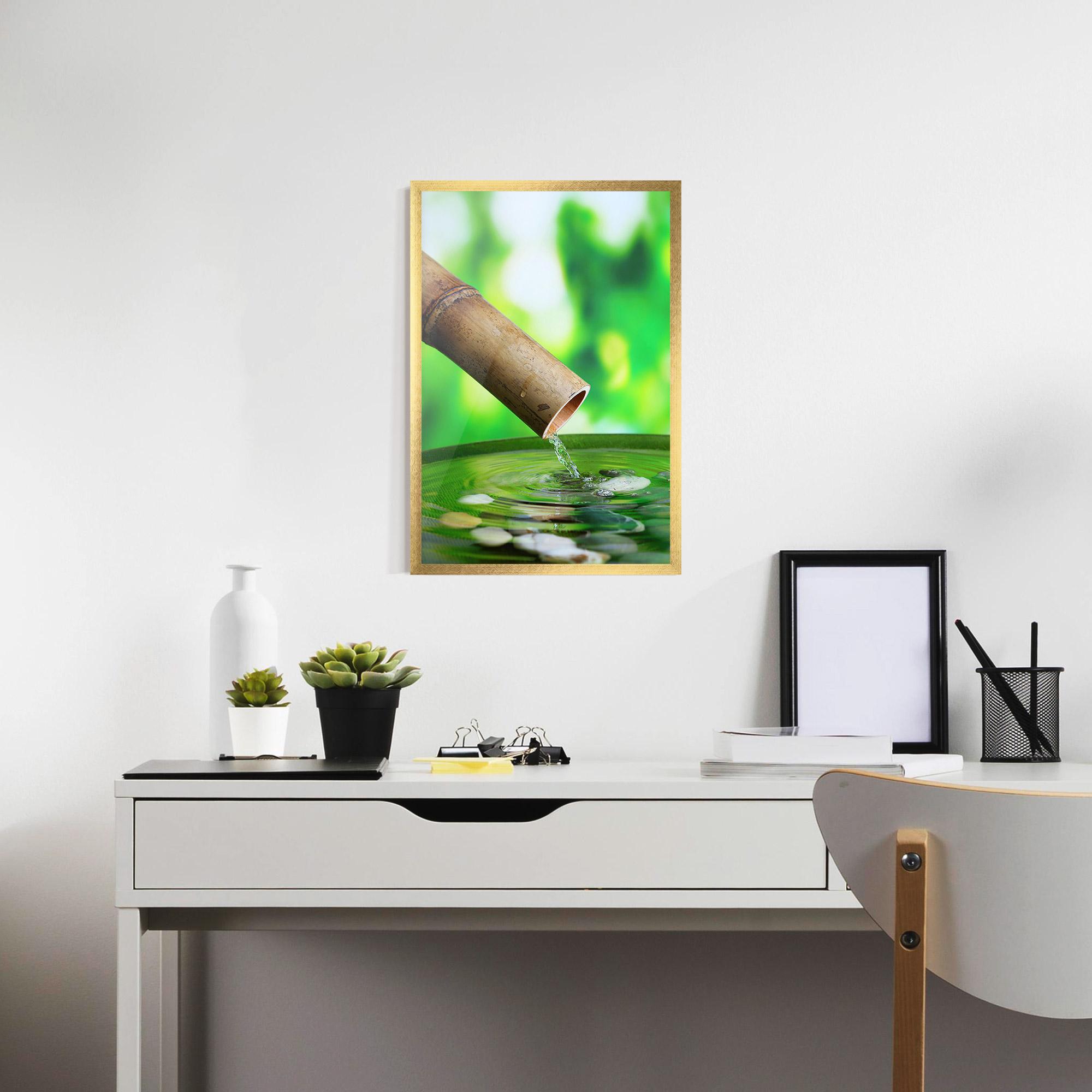 Gerahmte Poster Bamboo Fountain mockup 7
