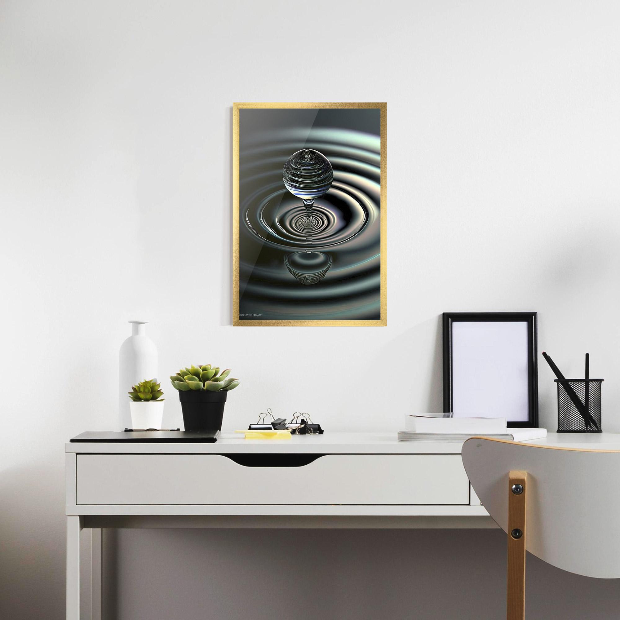 Gerahmte Poster Beautiful Water Drop mockup 7