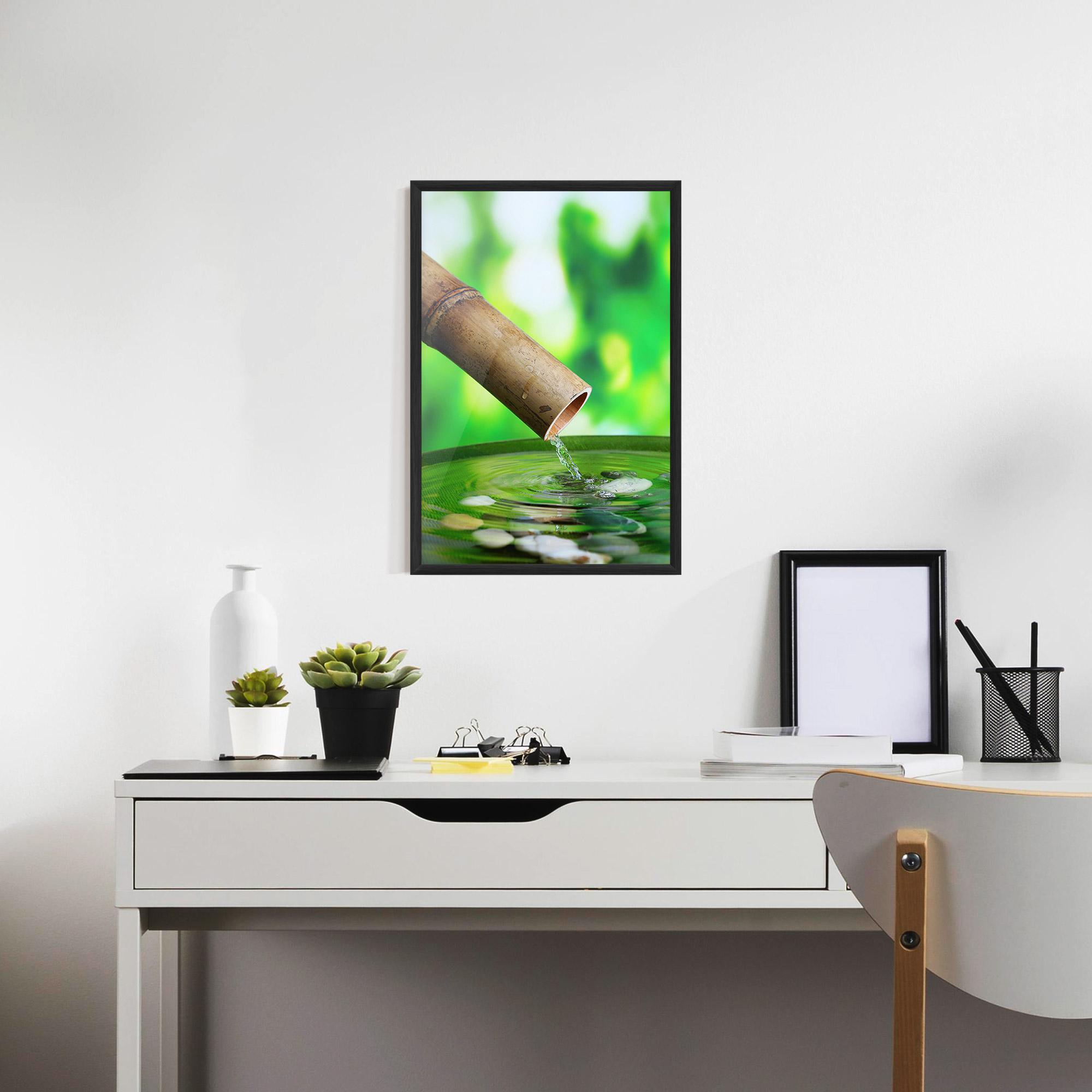 Gerahmte Poster Bamboo Fountain mockup 7