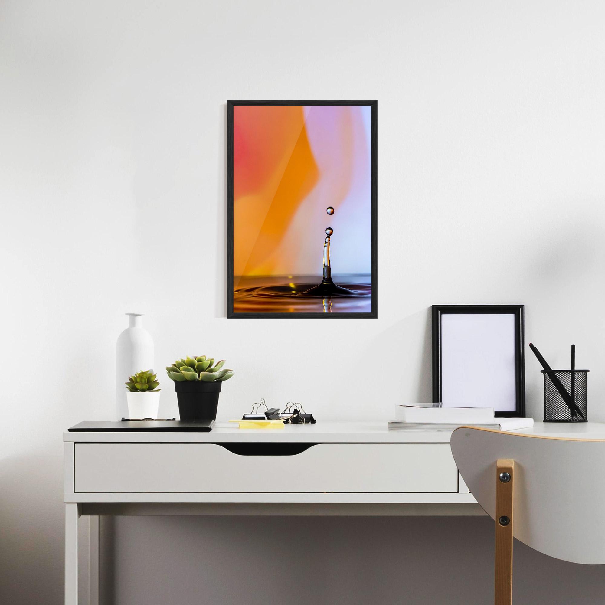 Gerahmte Poster Orange Light Drop mockup 7