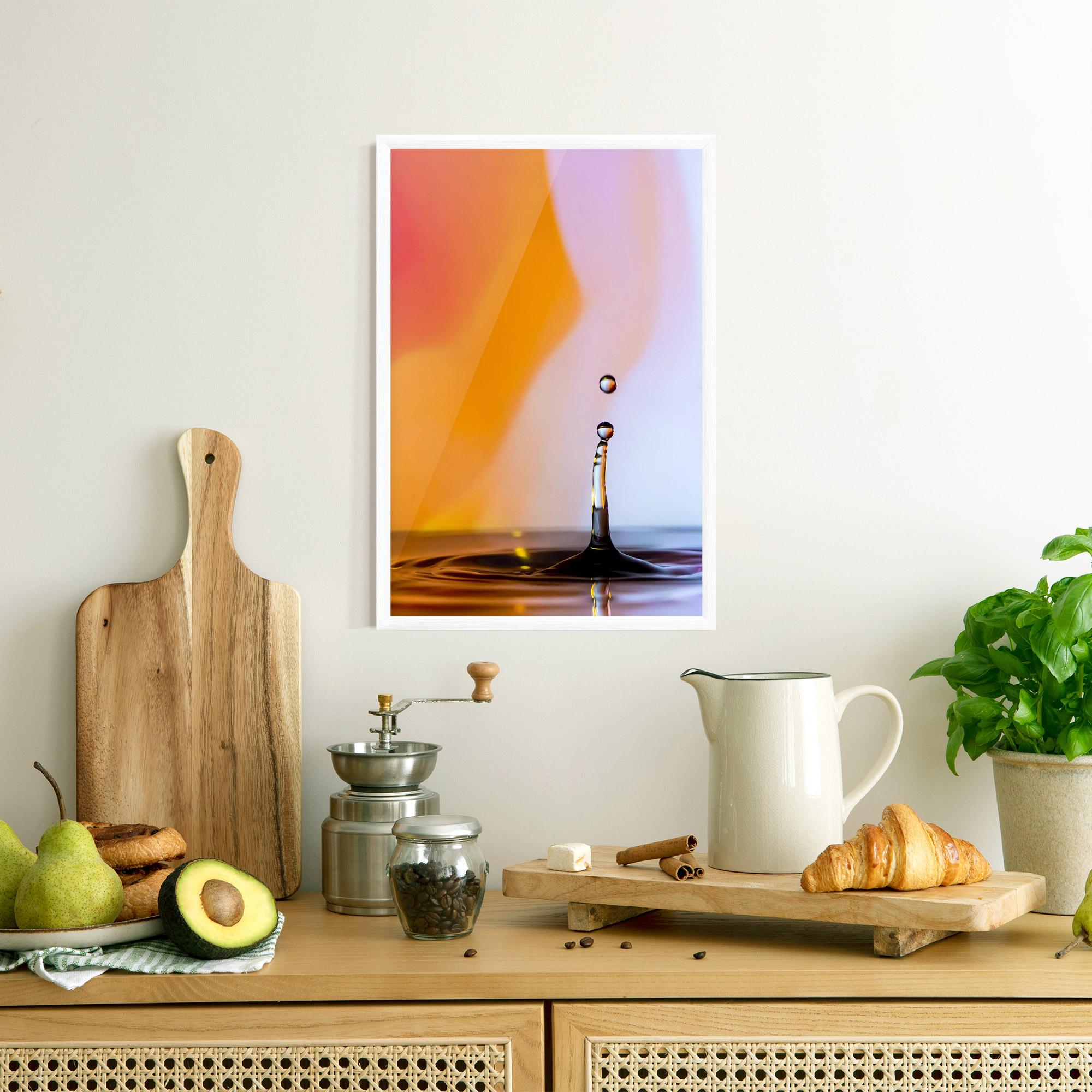 Gerahmte Poster Orange Light Drop mockup 8