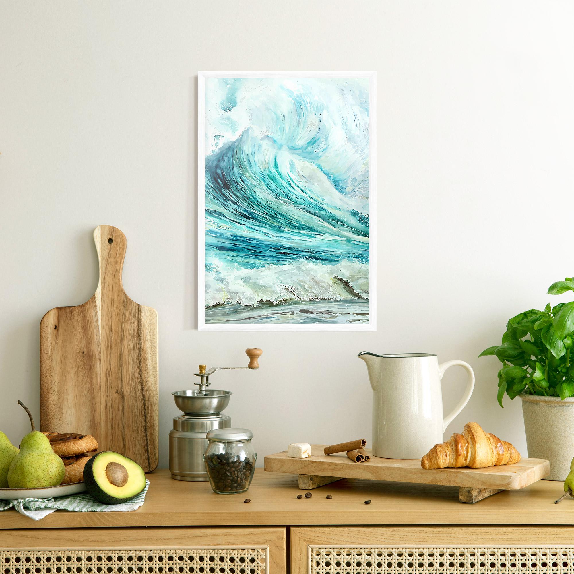 Gerahmte Poster Sea Watercolor mockup 8