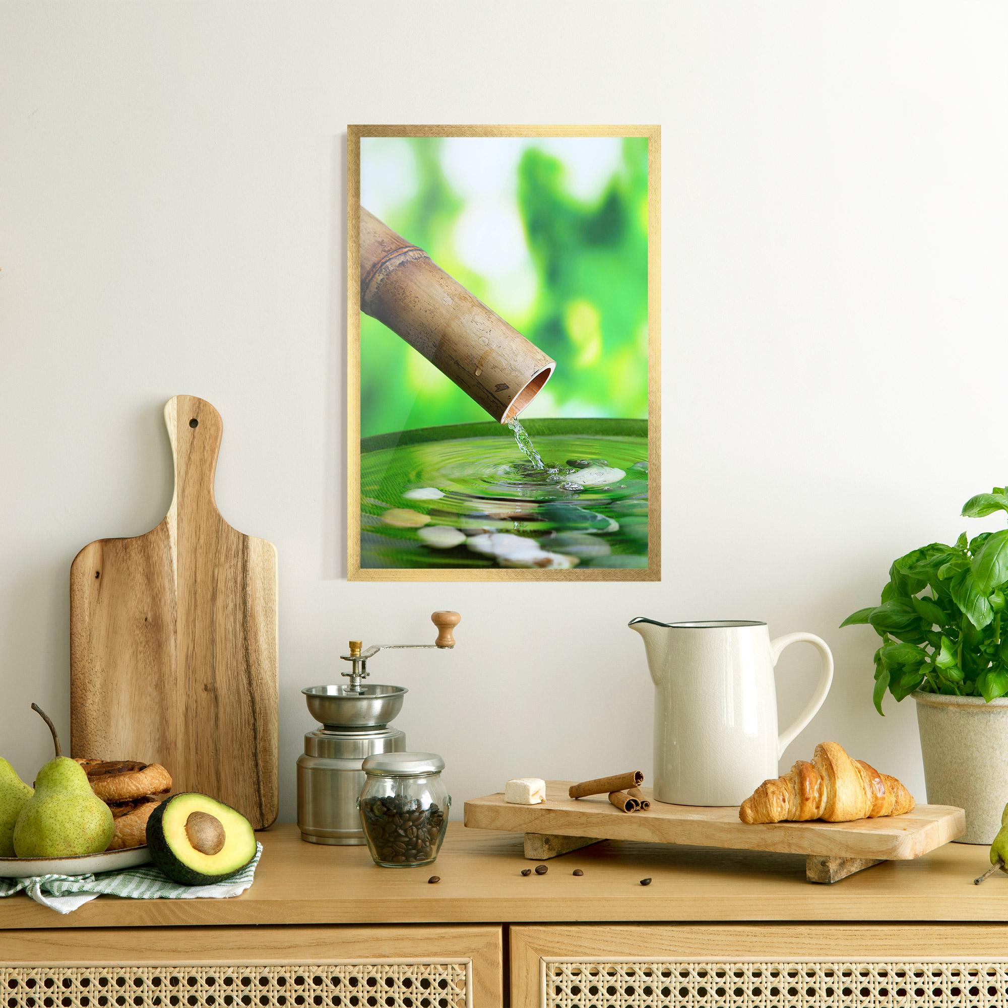 Gerahmte Poster Bamboo Fountain mockup 8