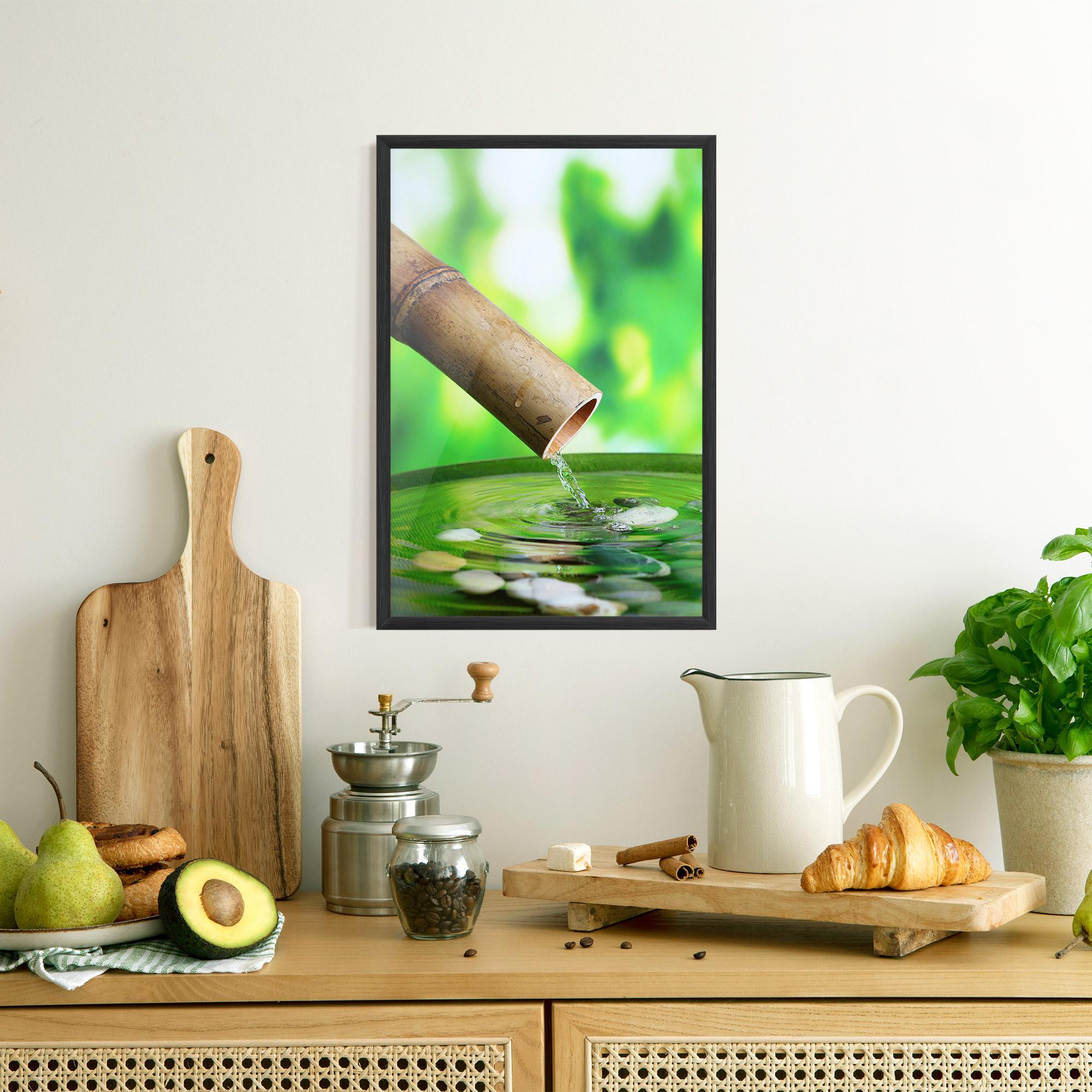 Gerahmte Poster Bamboo Fountain mockup 8