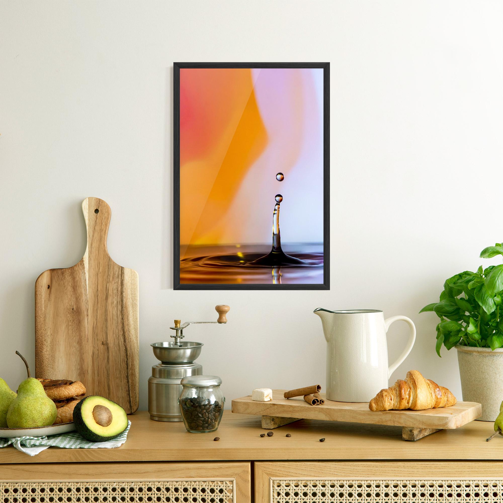 Gerahmte Poster Orange Light Drop mockup 8