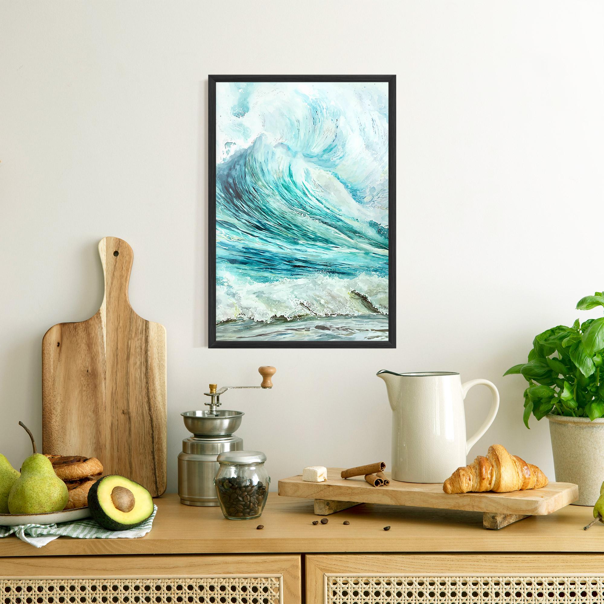 Gerahmte Poster Sea Watercolor mockup 8