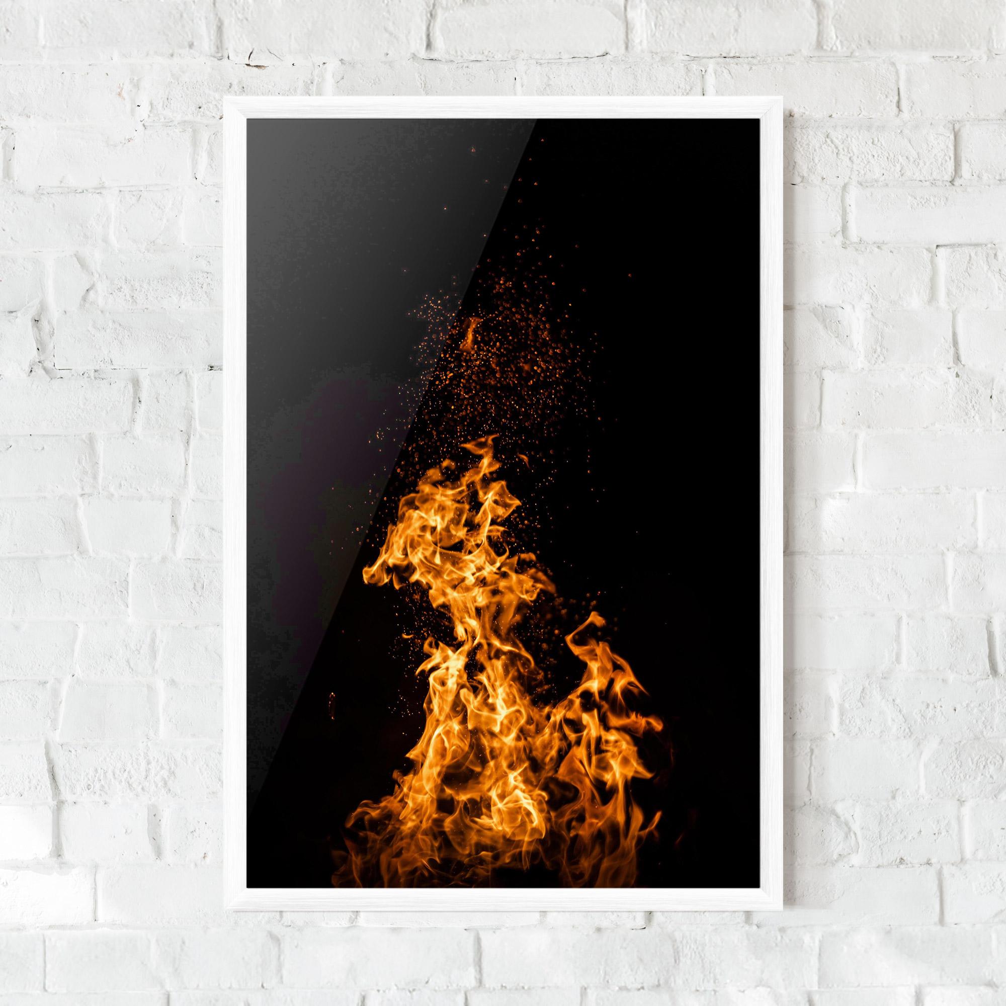 Gerahmte Poster Big Fire mockup 0