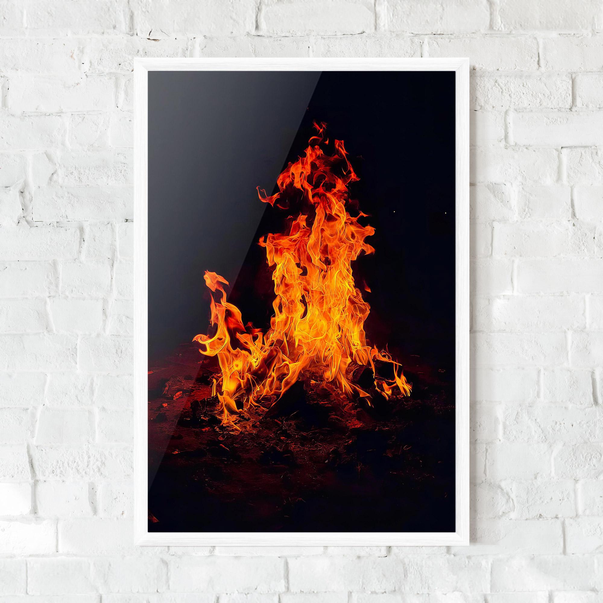 Gerahmte Poster Fire Art mockup 0