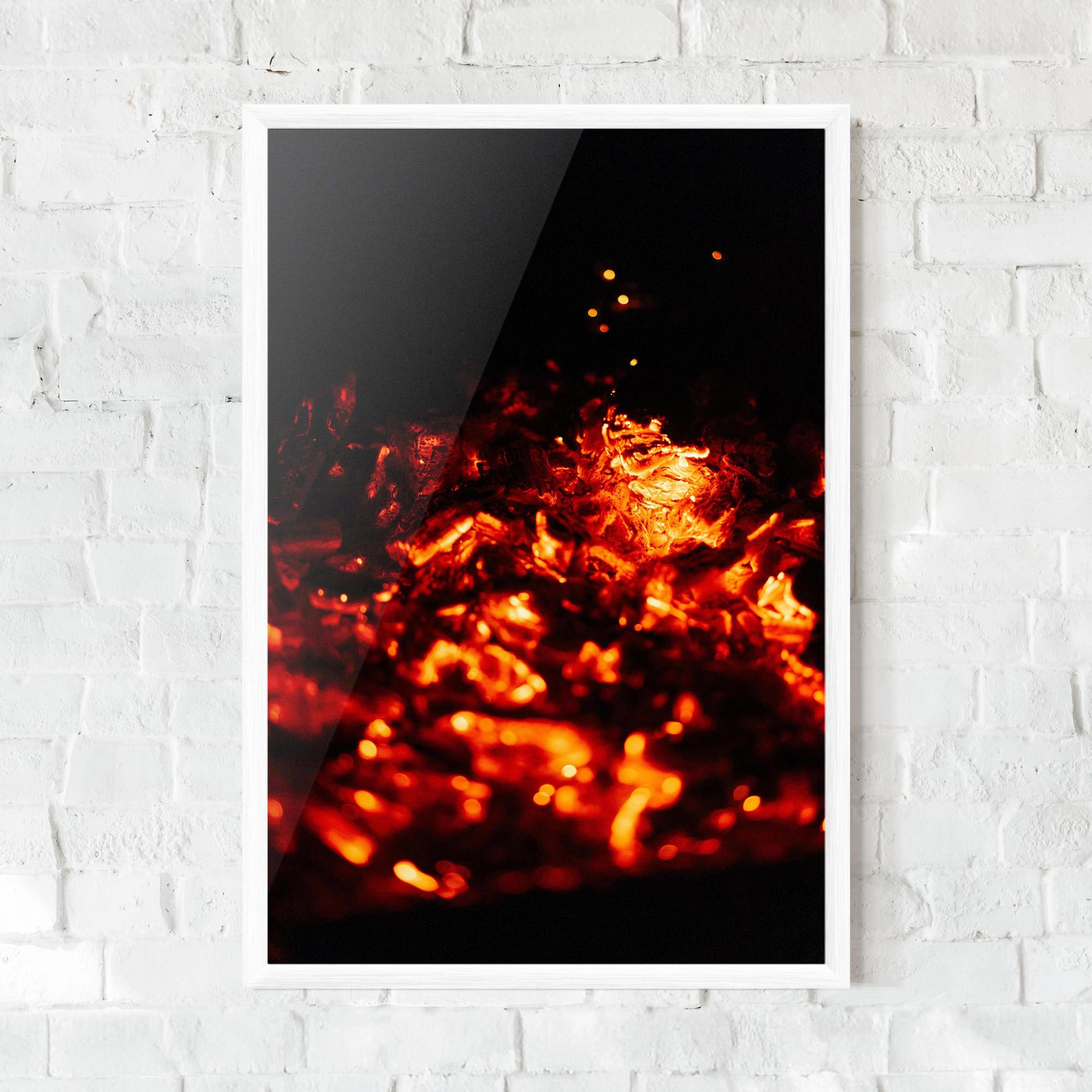 Gerahmte Poster Fire Coal mockup 0