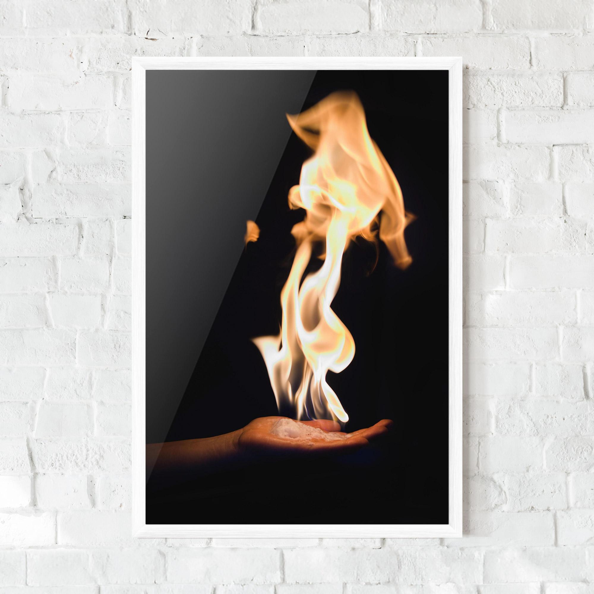 Gerahmte Poster Fire Palm mockup 0