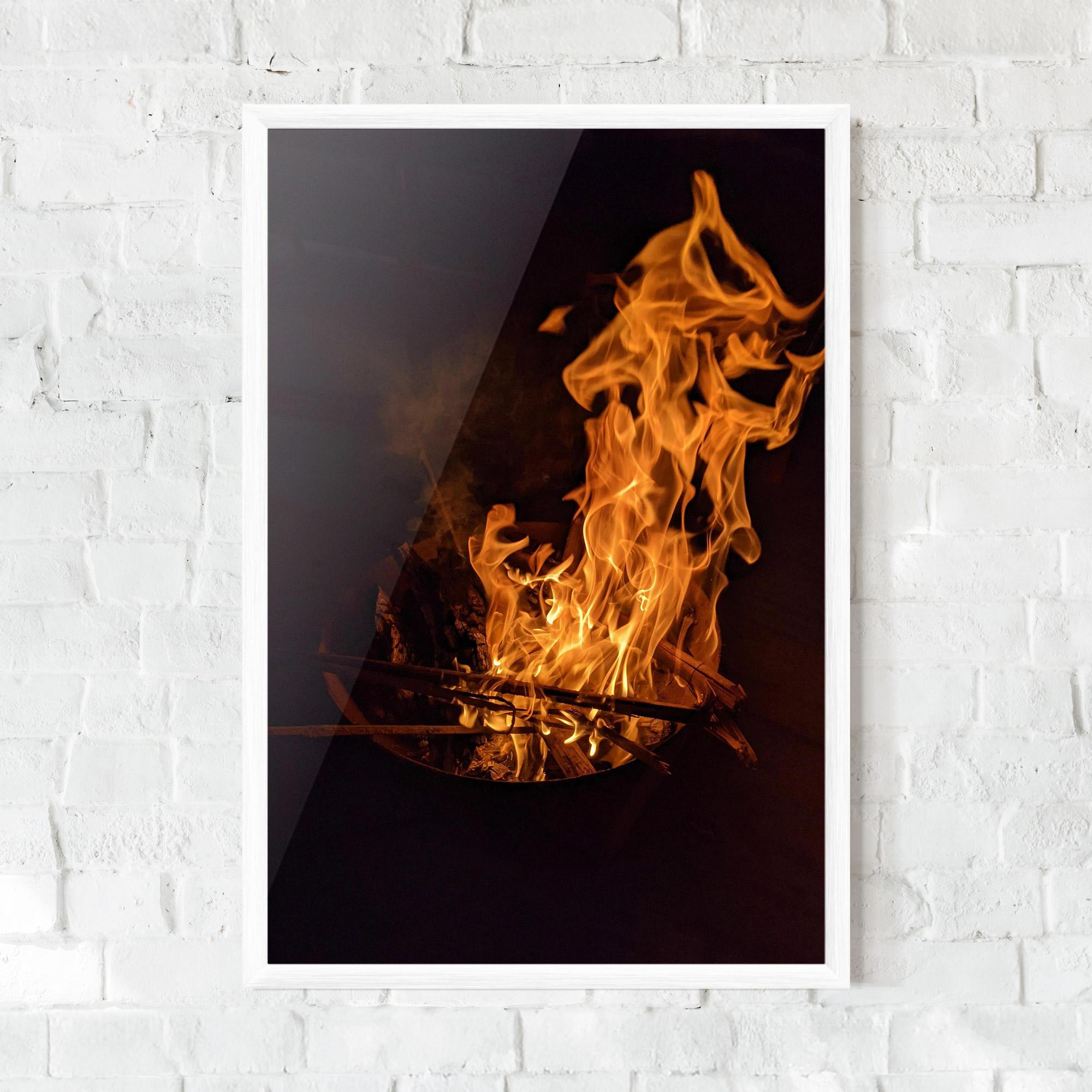 Gerahmte Poster Fire Smoke mockup 0