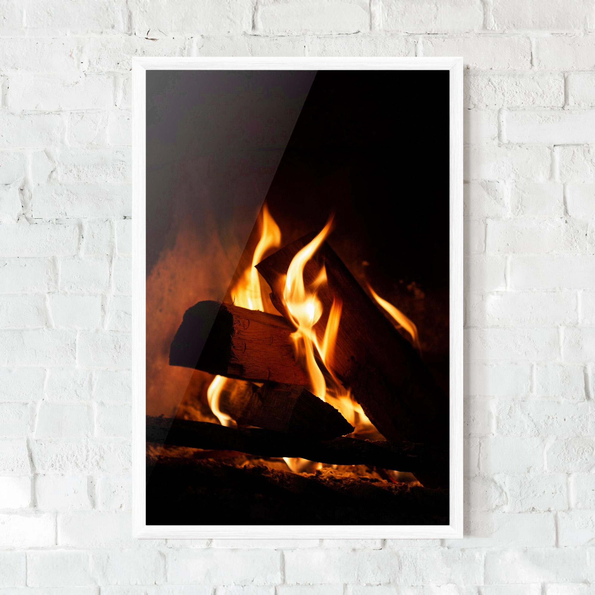 Gerahmte Poster Fire Wood View mockup 0