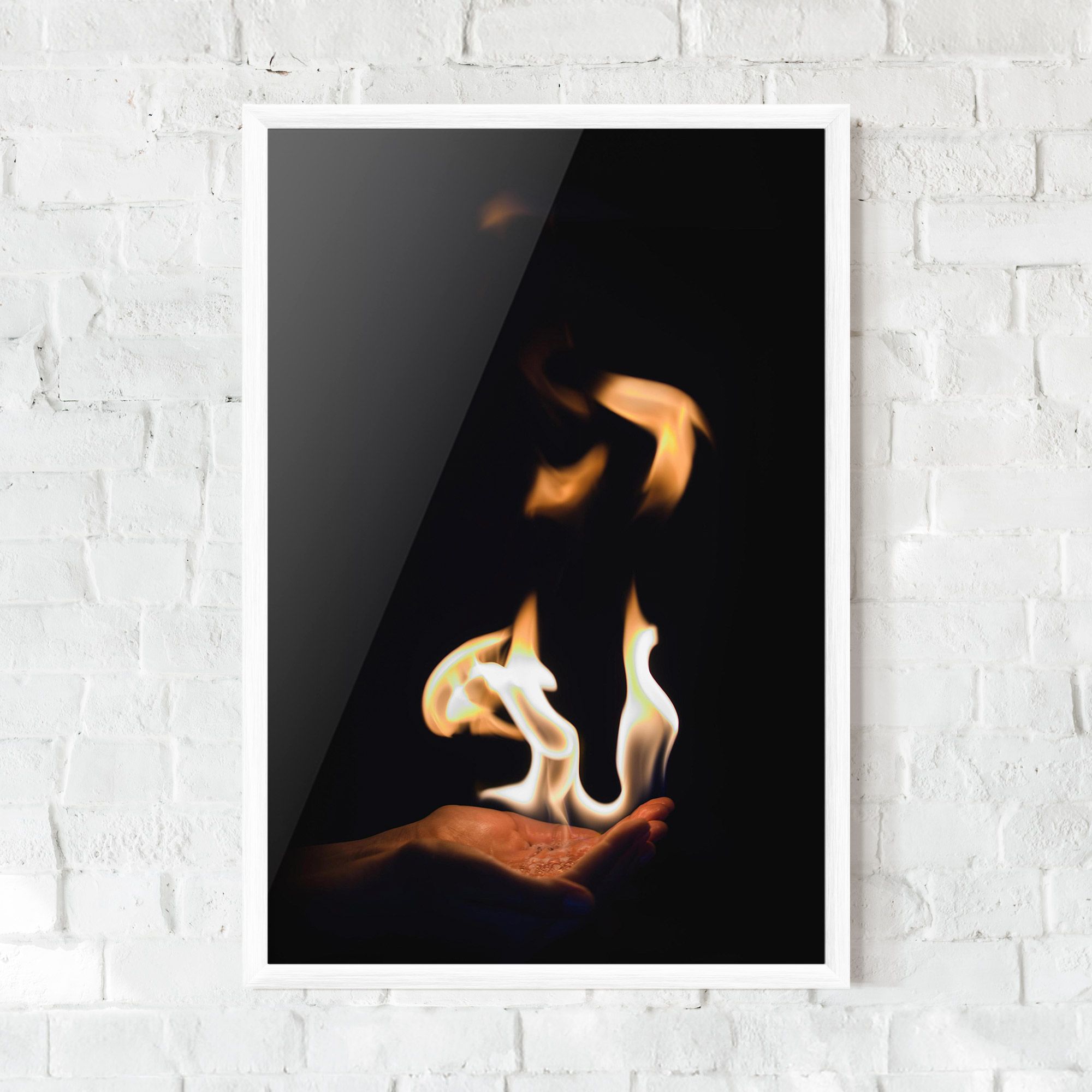 White Orange Fire mockup 0