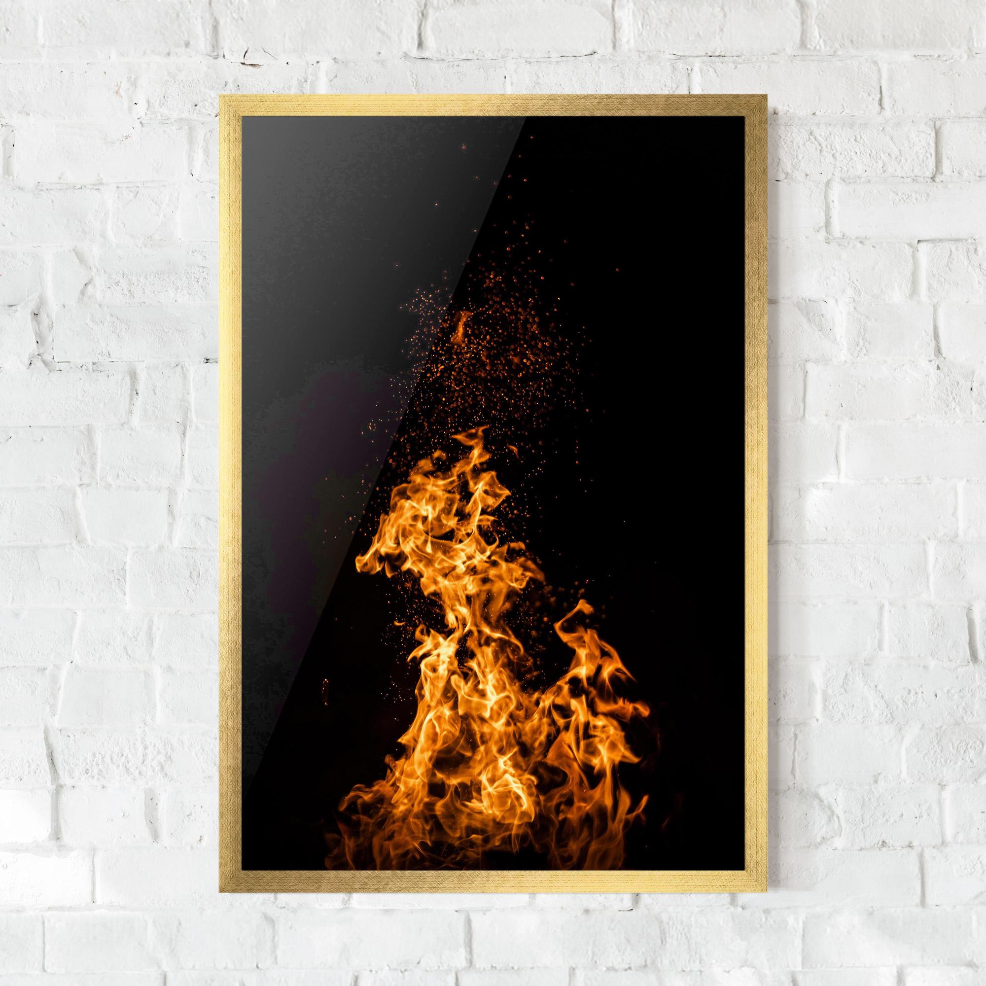 Gerahmte Poster Big Fire mockup 0