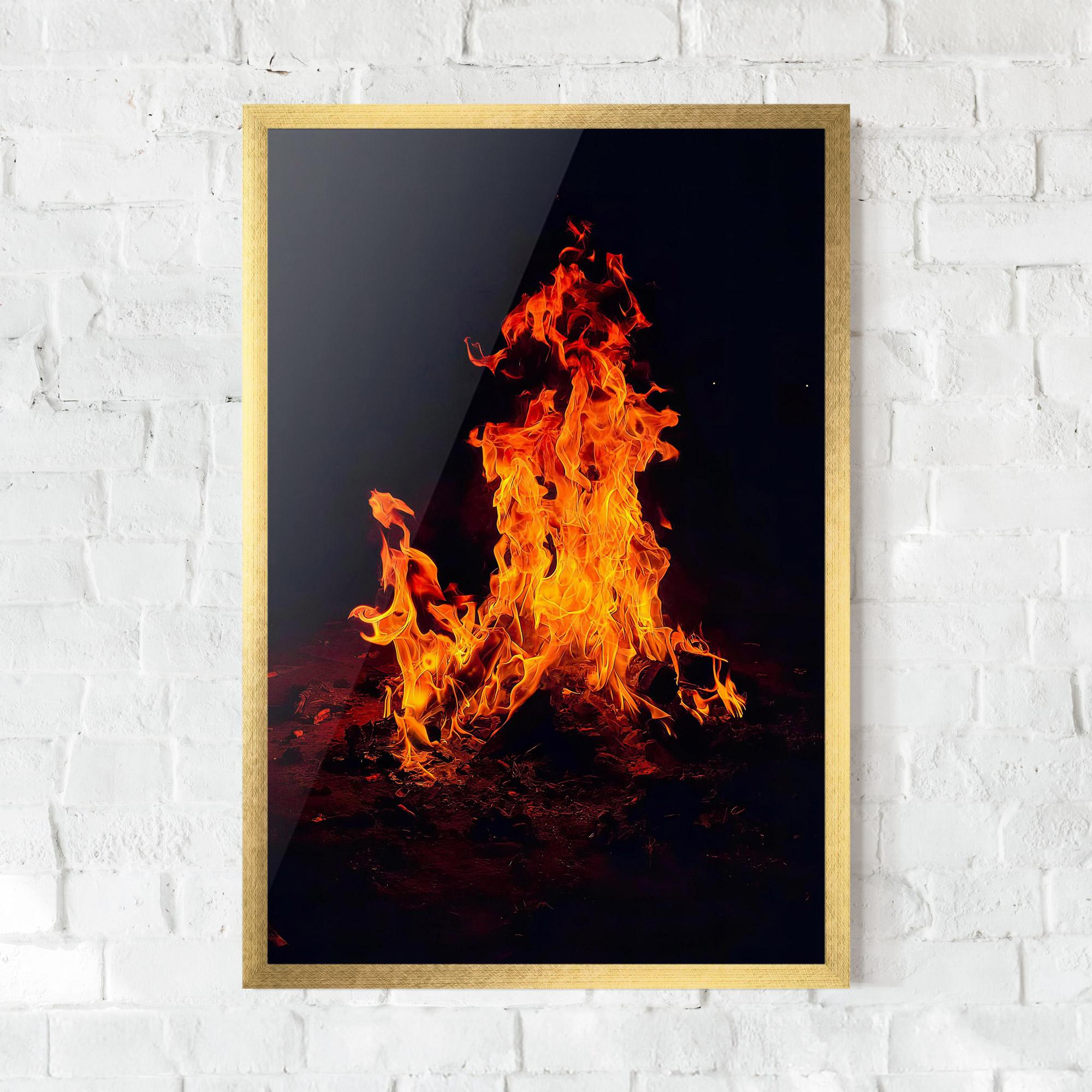 Gerahmte Poster Fire Art mockup 0