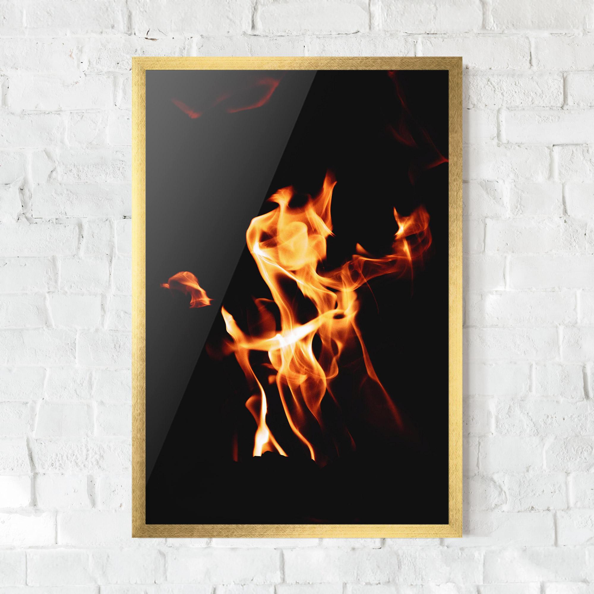 Gerahmte Poster On Fire mockup 0