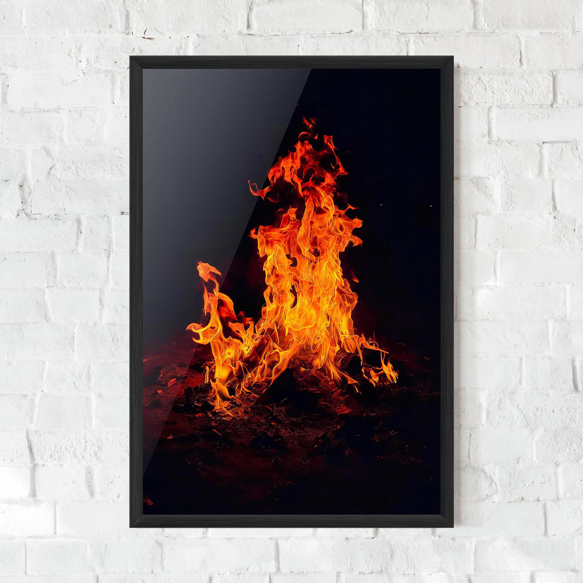 Gerahmte Poster Fire Art mockup 0