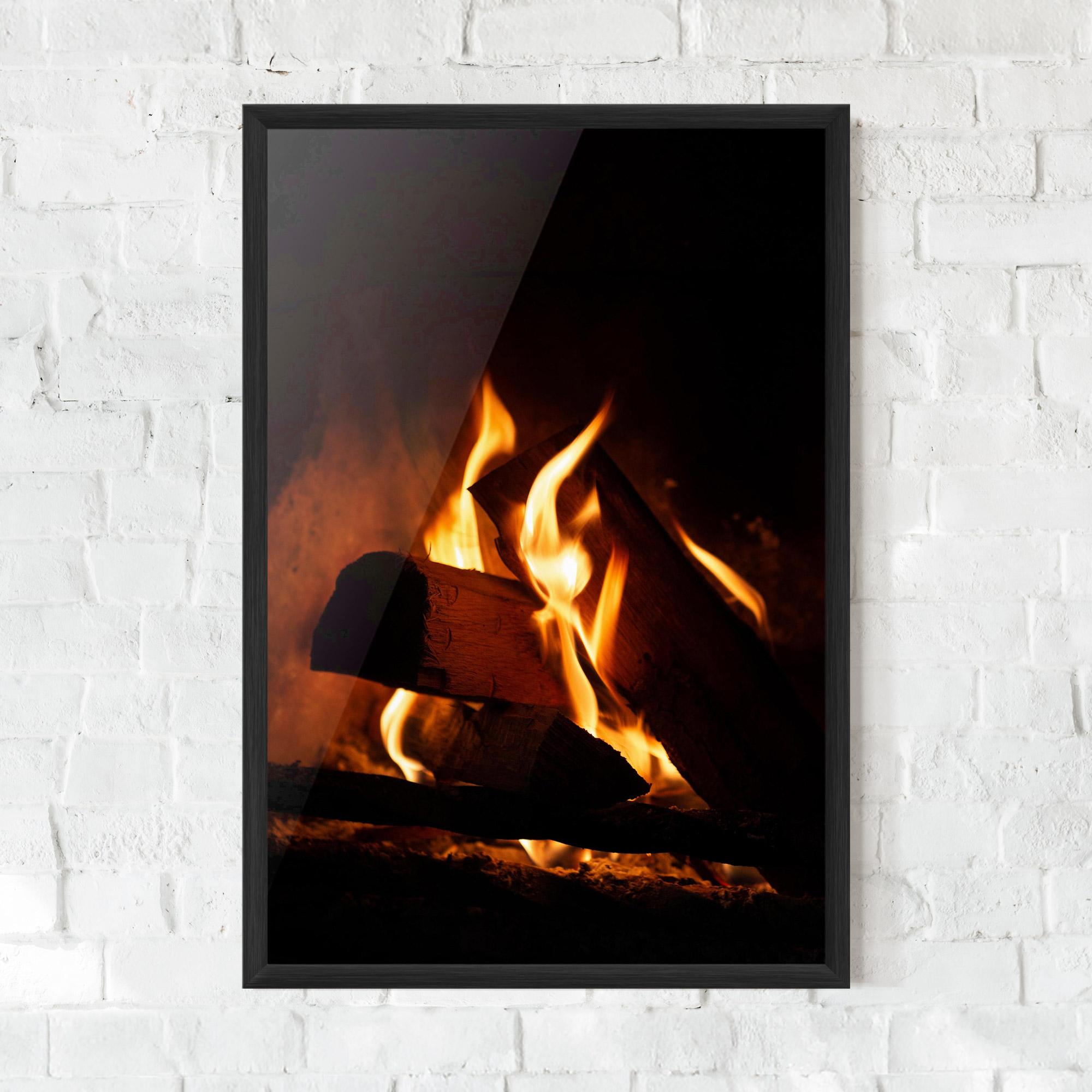 Gerahmte Poster Fire Wood View mockup 0