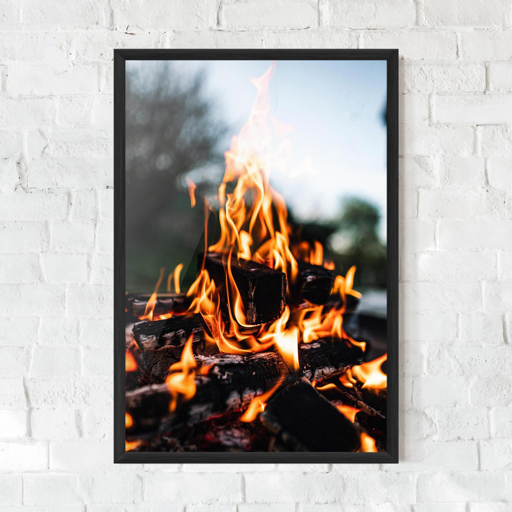 Gerahmte Poster Marshmallows Fire mockup 0