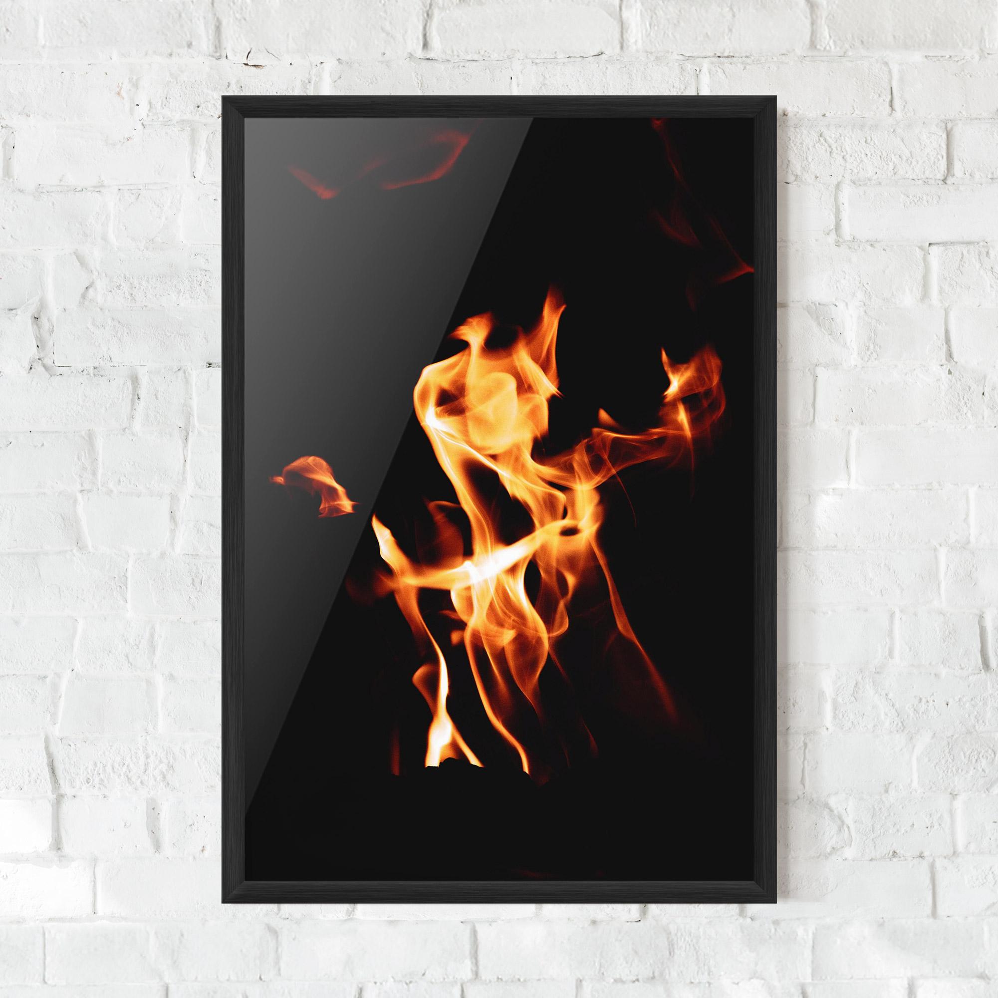 Gerahmte Poster On Fire mockup 0