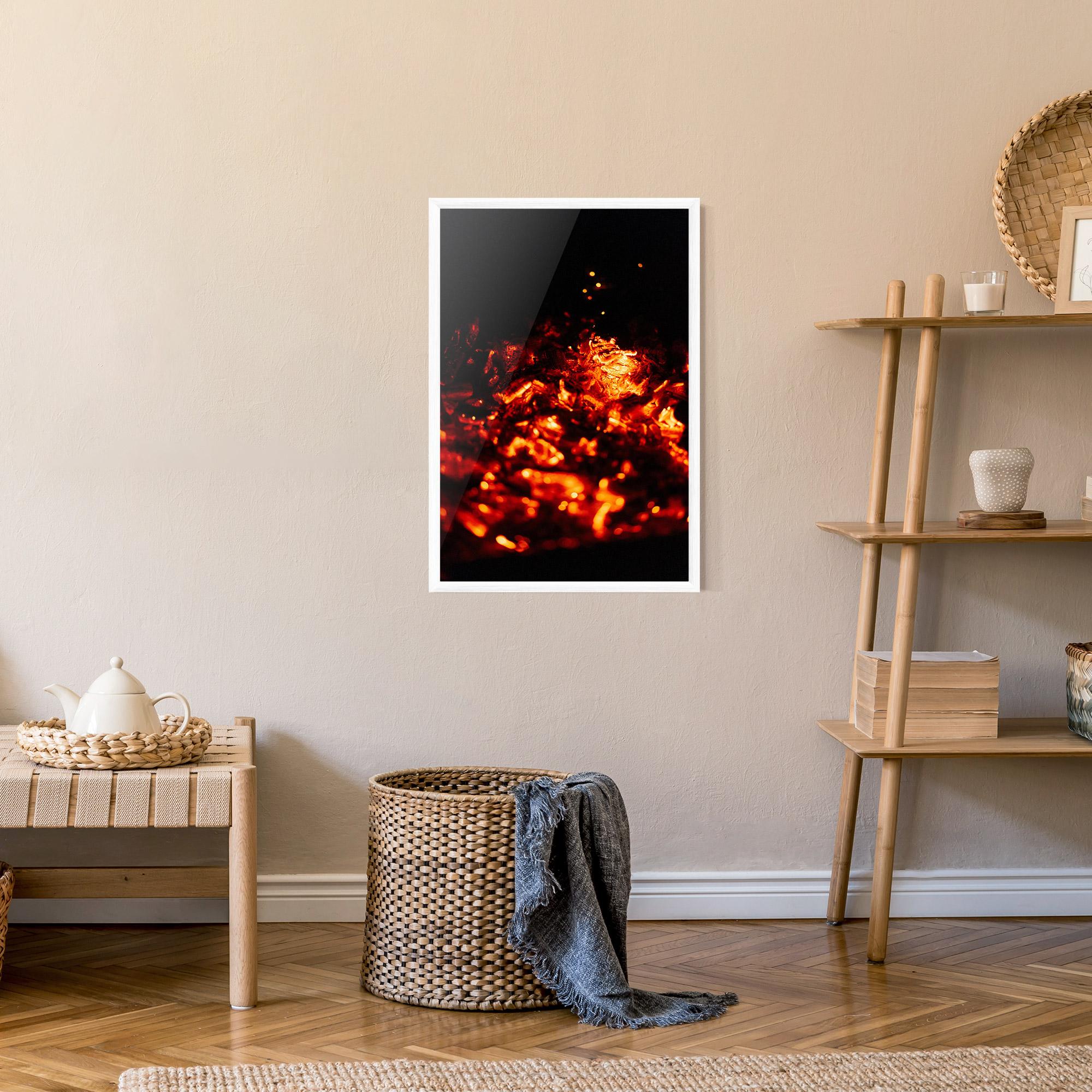 Gerahmte Poster Fire Coal mockup 9