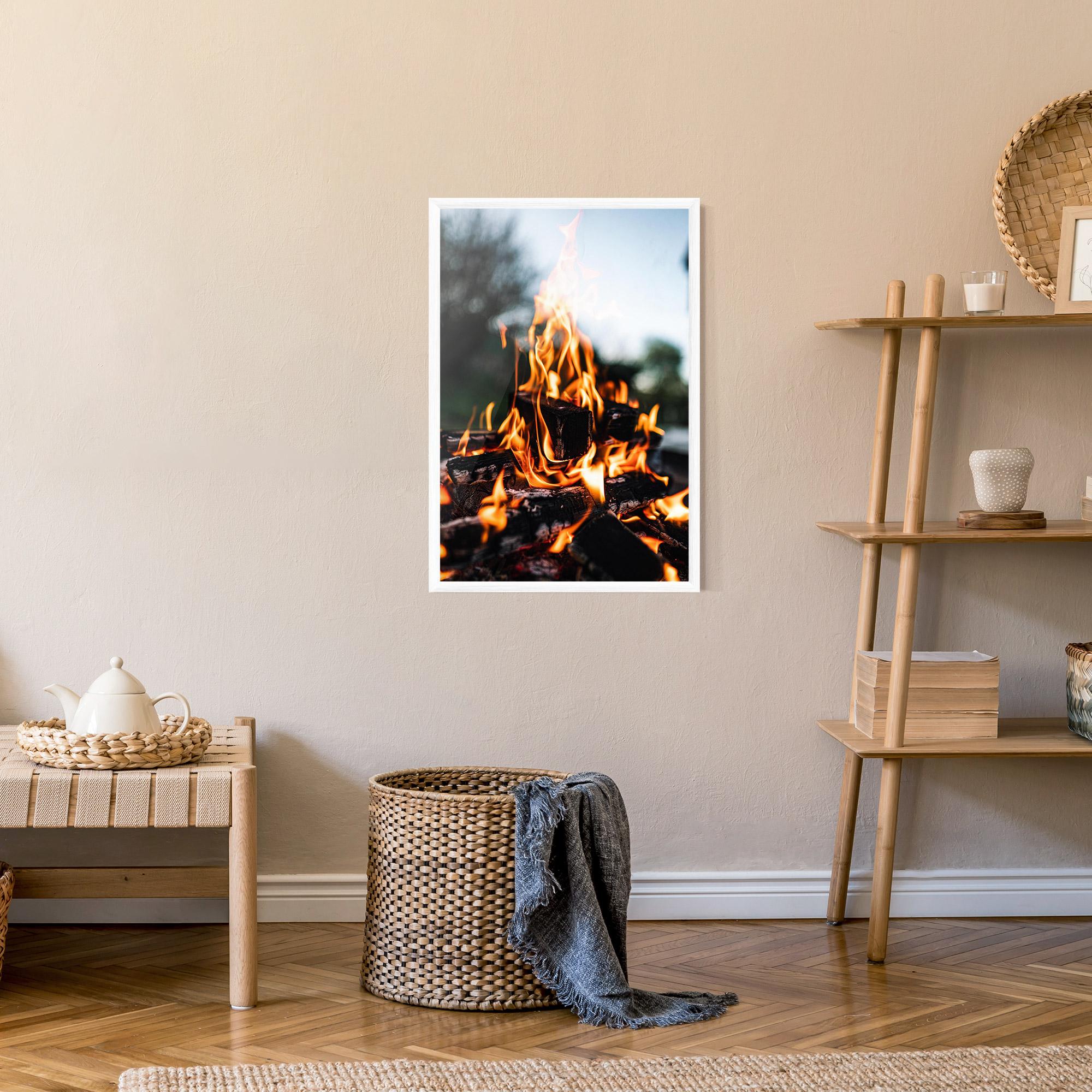 Gerahmte Poster Marshmallows Fire mockup 9