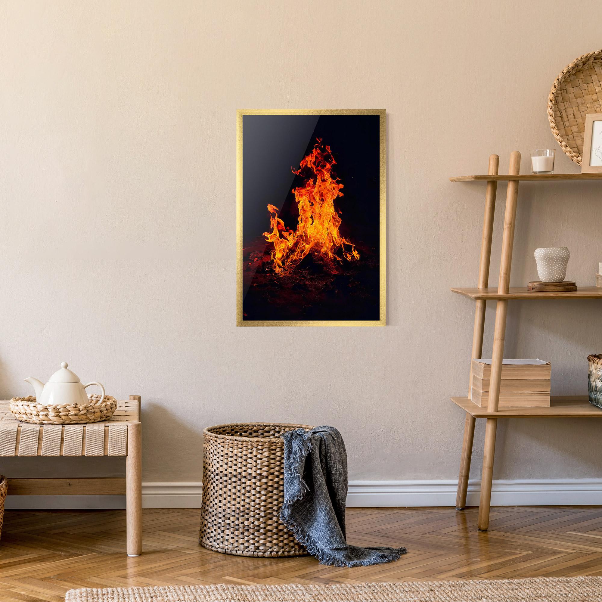 Gerahmte Poster Fire Art mockup 9