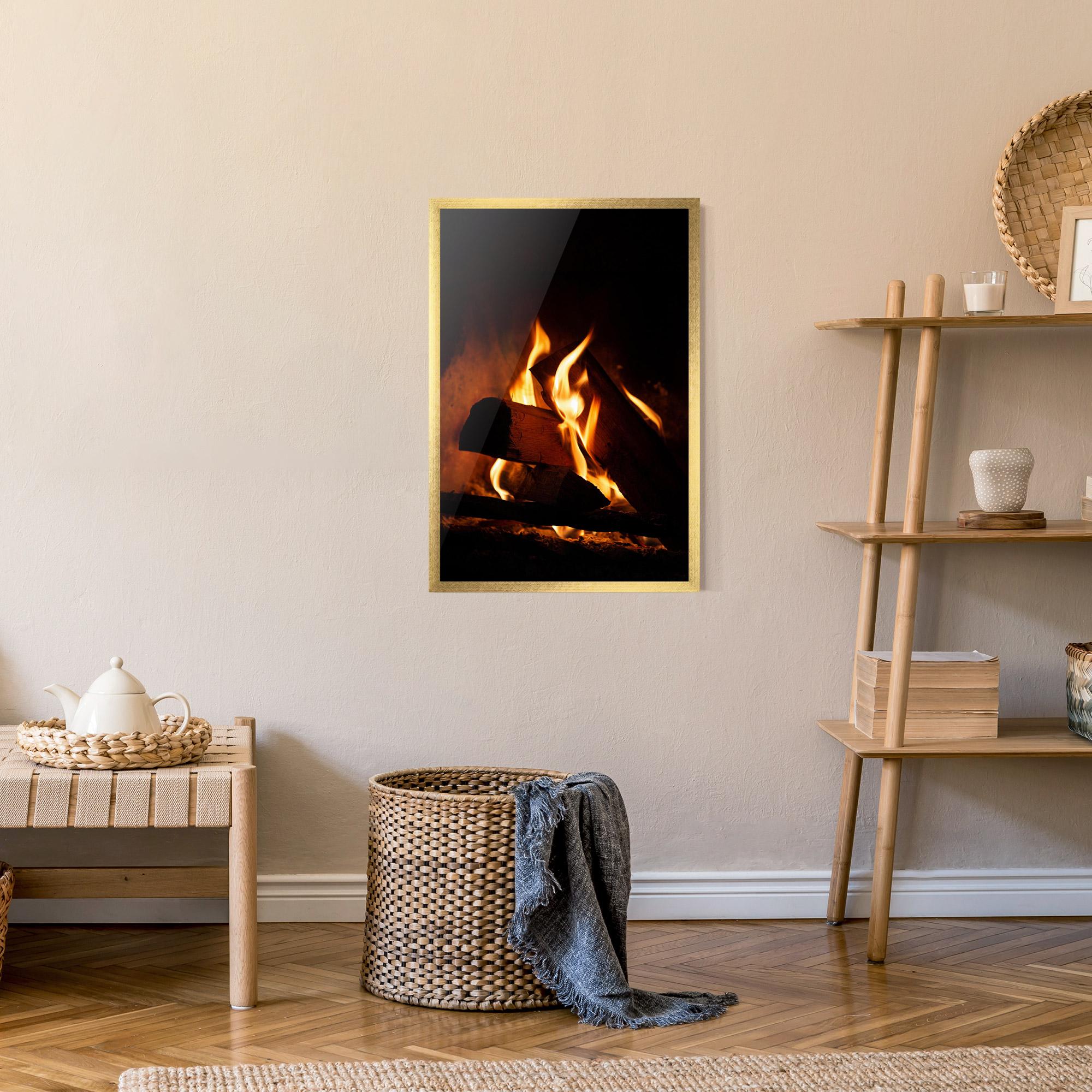 Gerahmte Poster Fire Wood View mockup 9