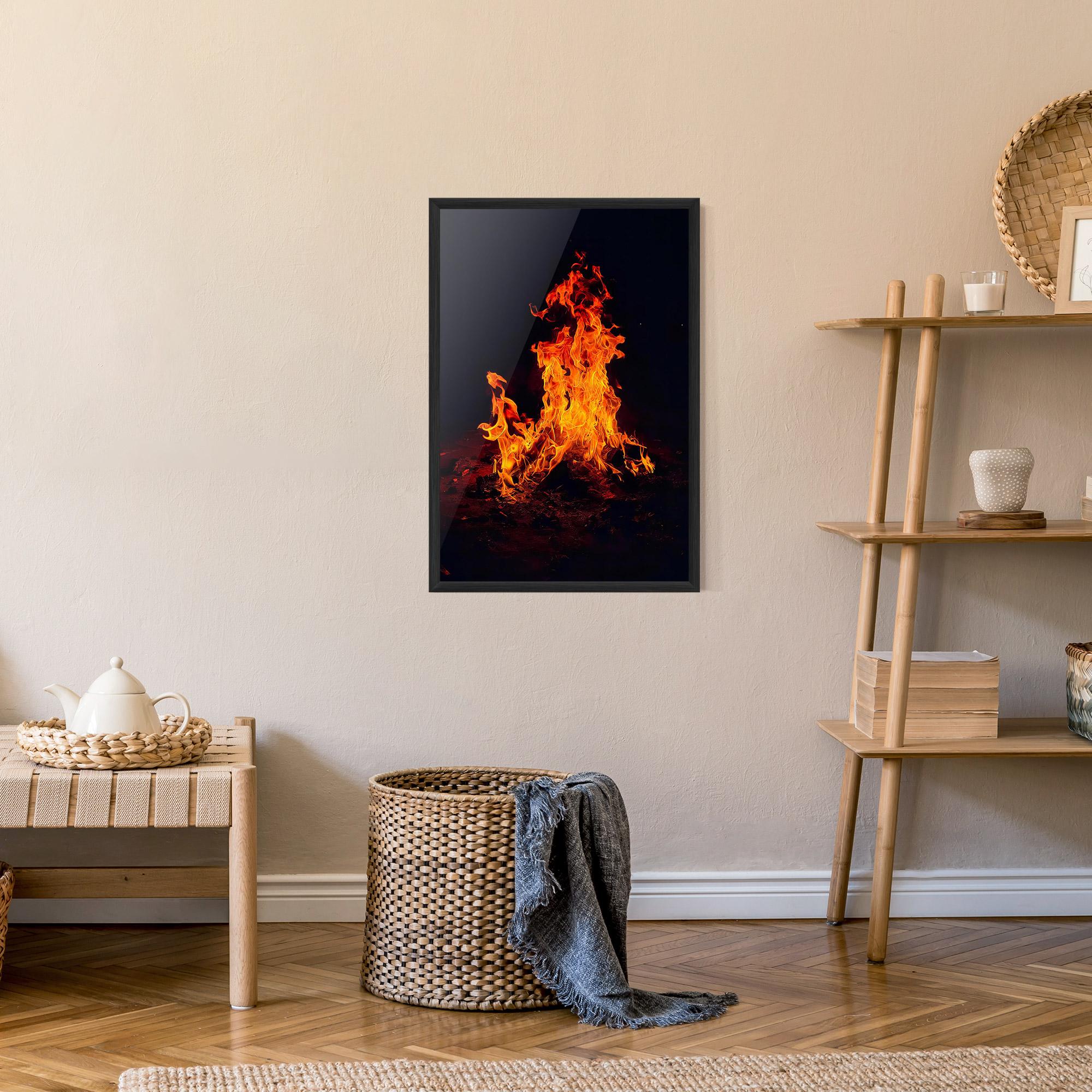 Gerahmte Poster Fire Art mockup 9
