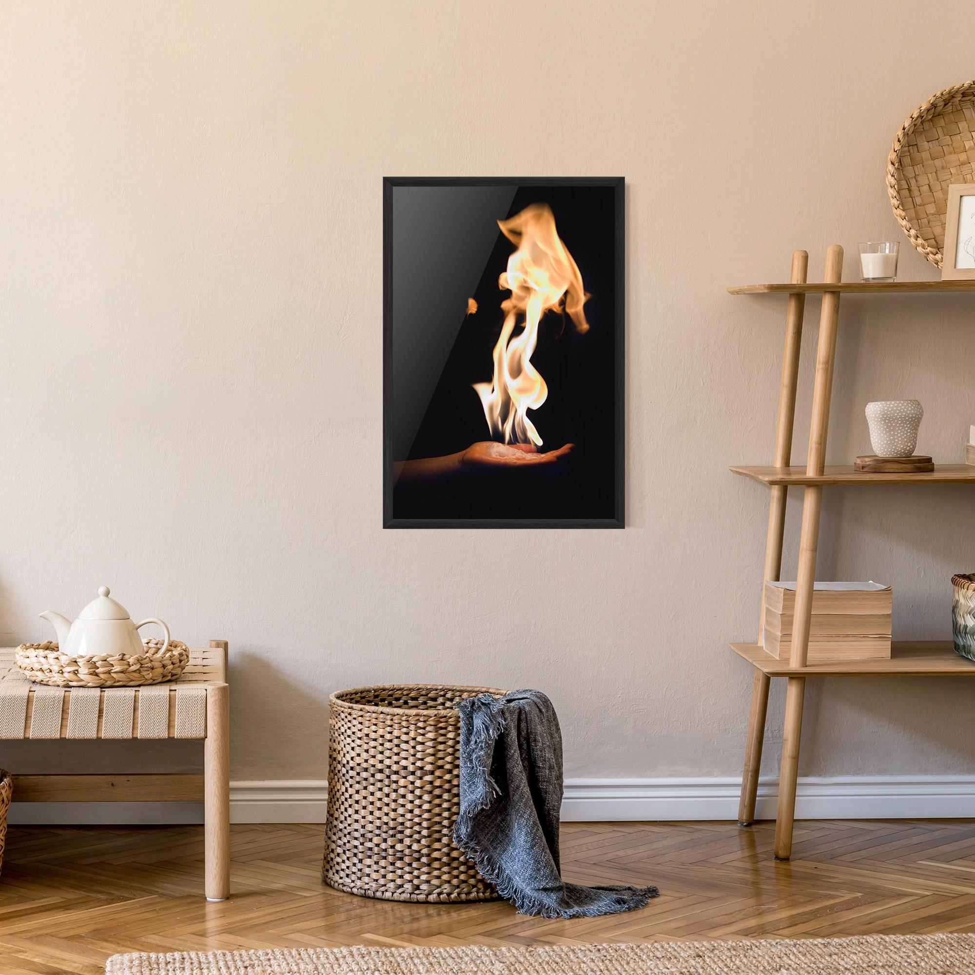 Gerahmte Poster Fire Palm mockup 9