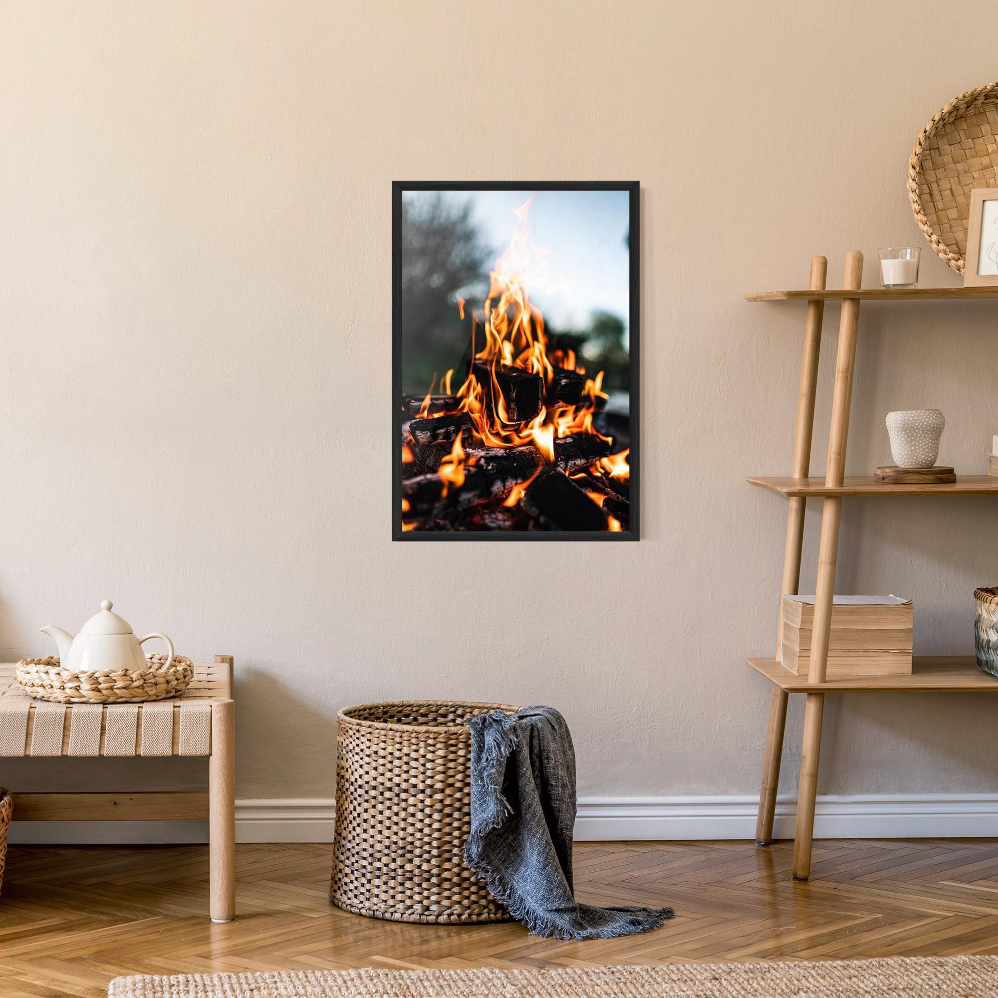 Gerahmte Poster Marshmallows Fire mockup 9