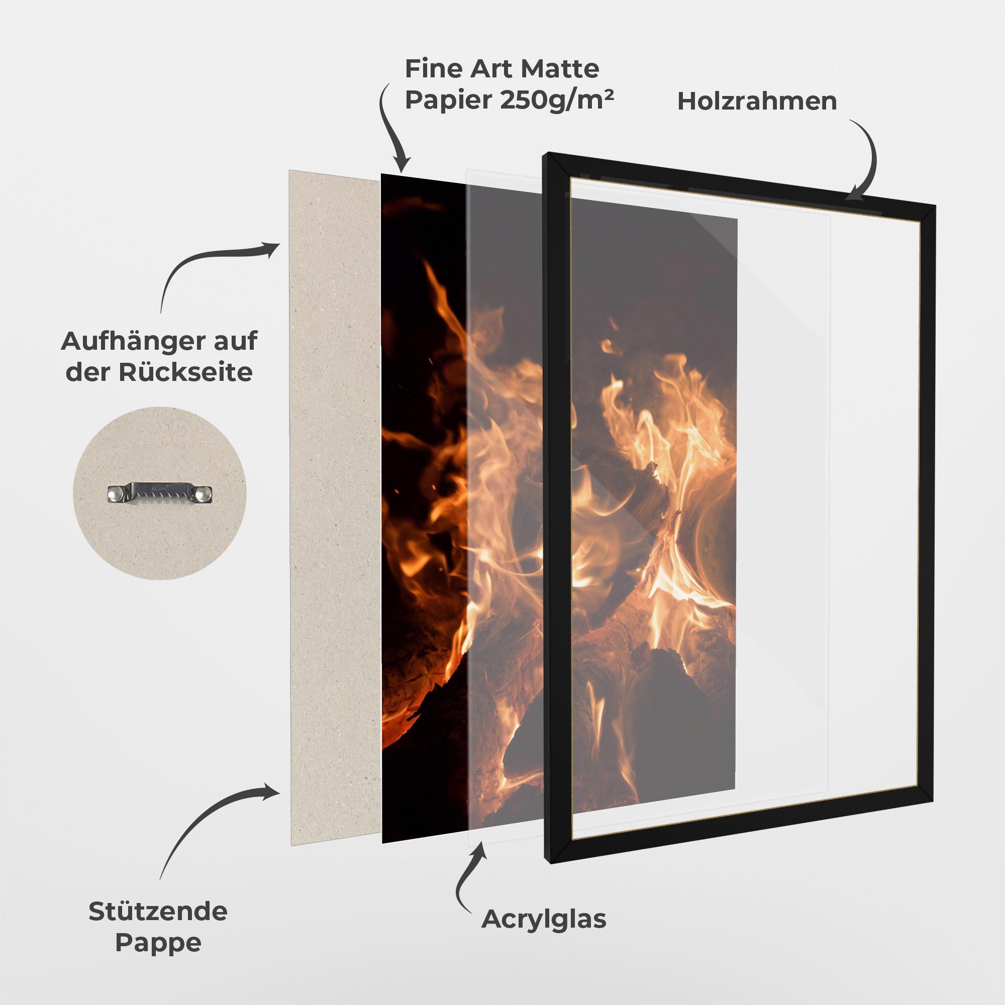 Gerahmte Poster Eternal Flame mockup 1