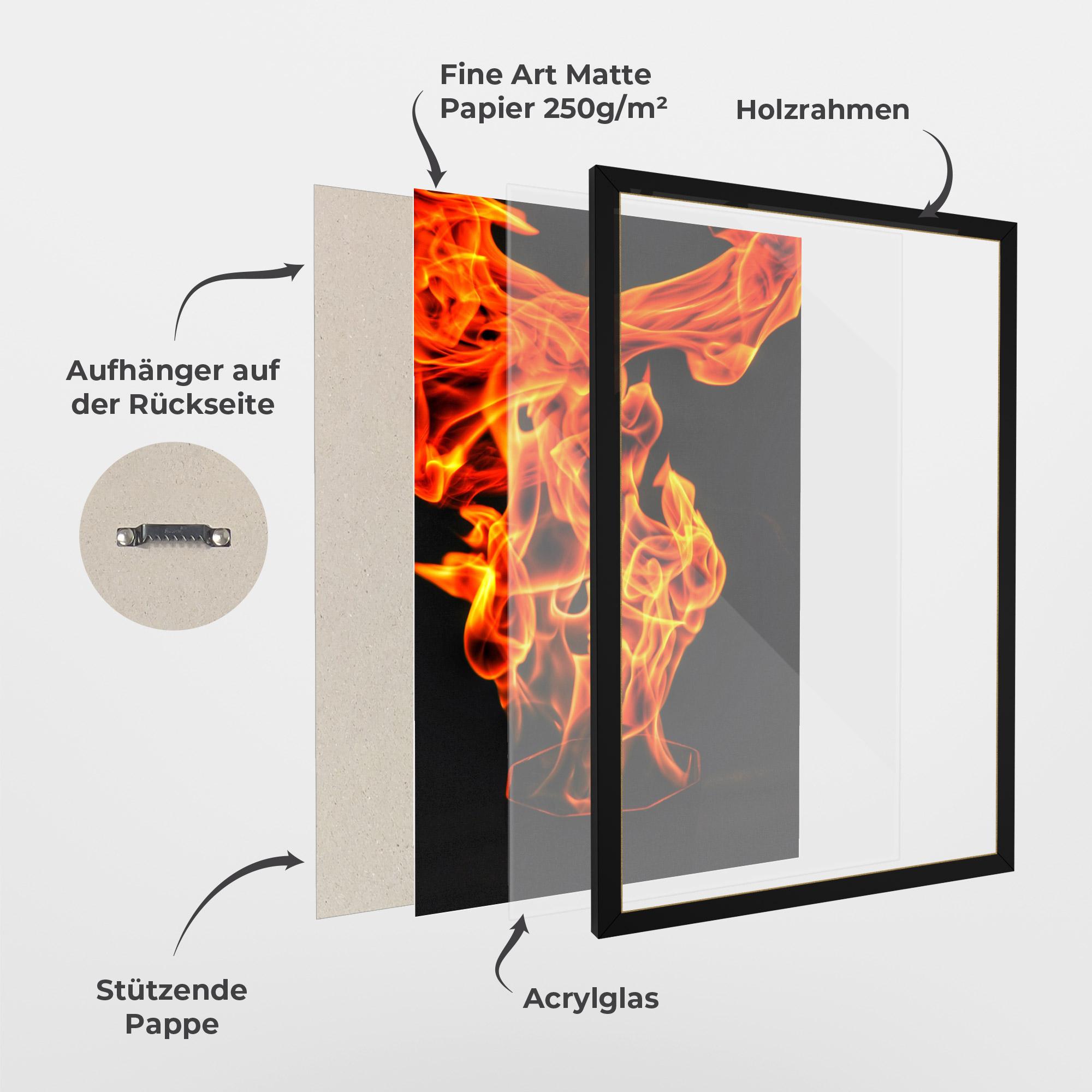 Gerahmte Poster Phoenix Heat Dance mockup 1