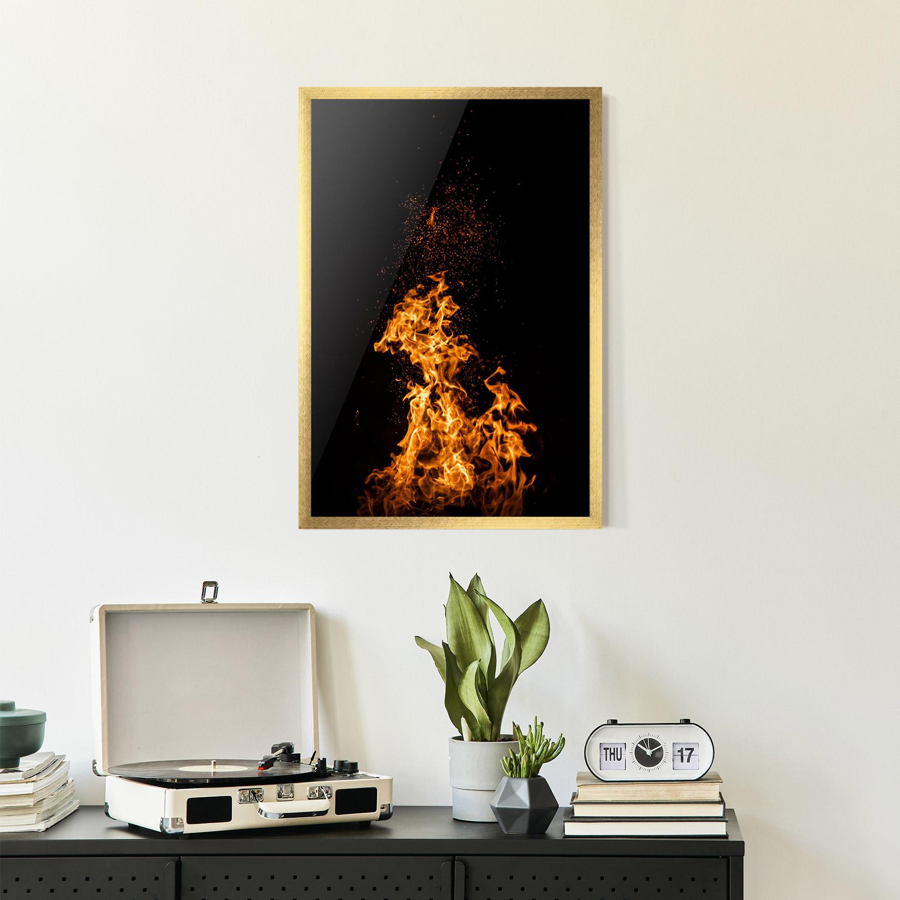 Gerahmte Poster Big Fire mockup 2