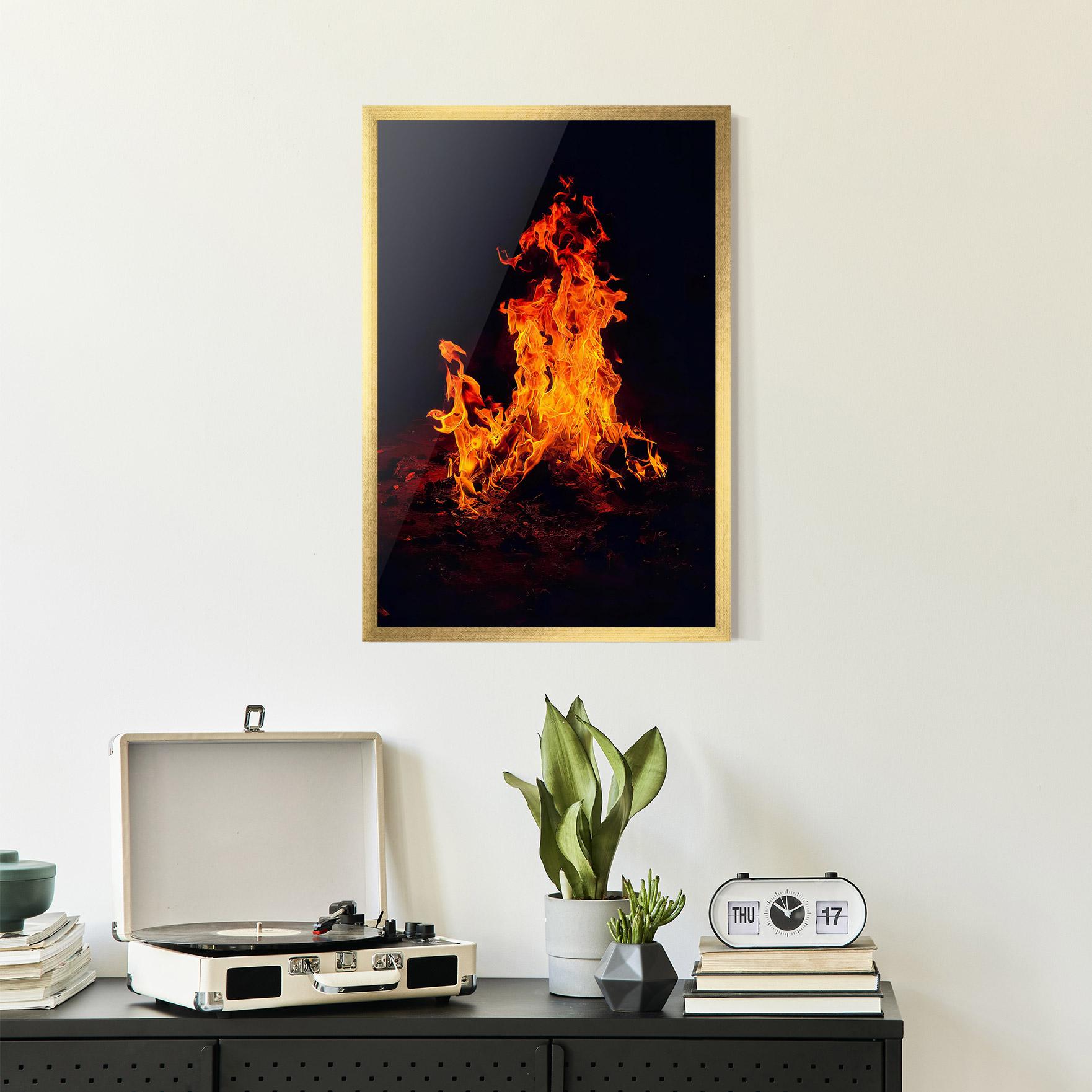 Gerahmte Poster Fire Art mockup 2