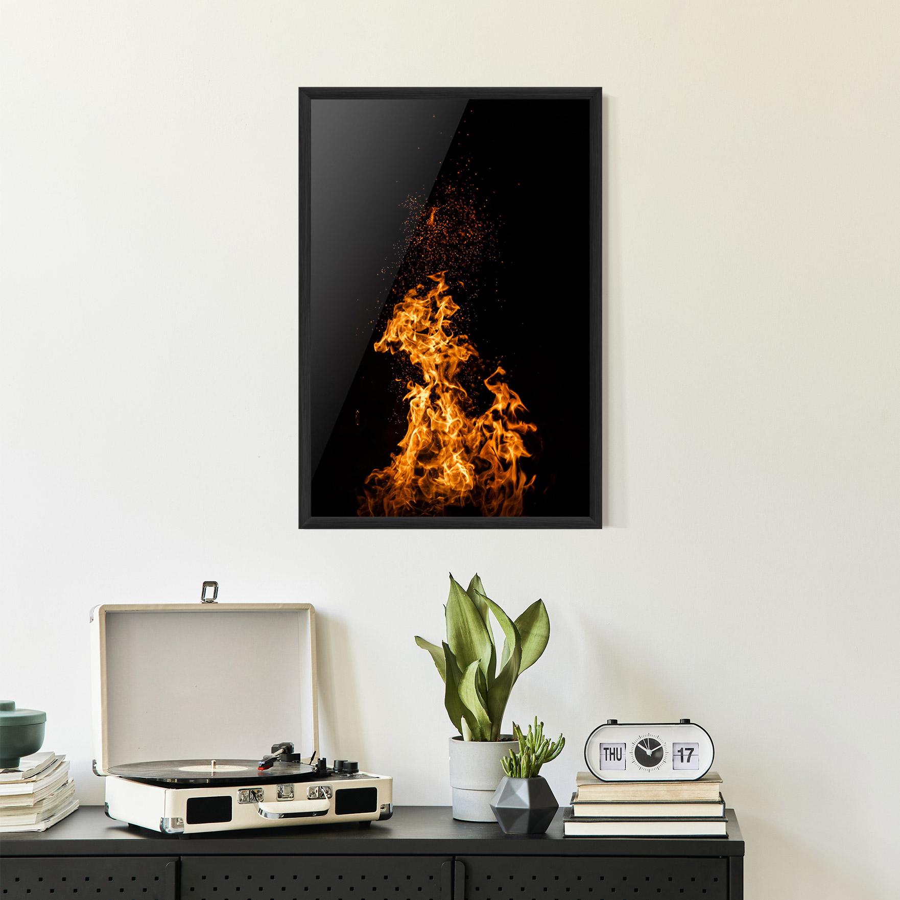 Gerahmte Poster Big Fire mockup 2