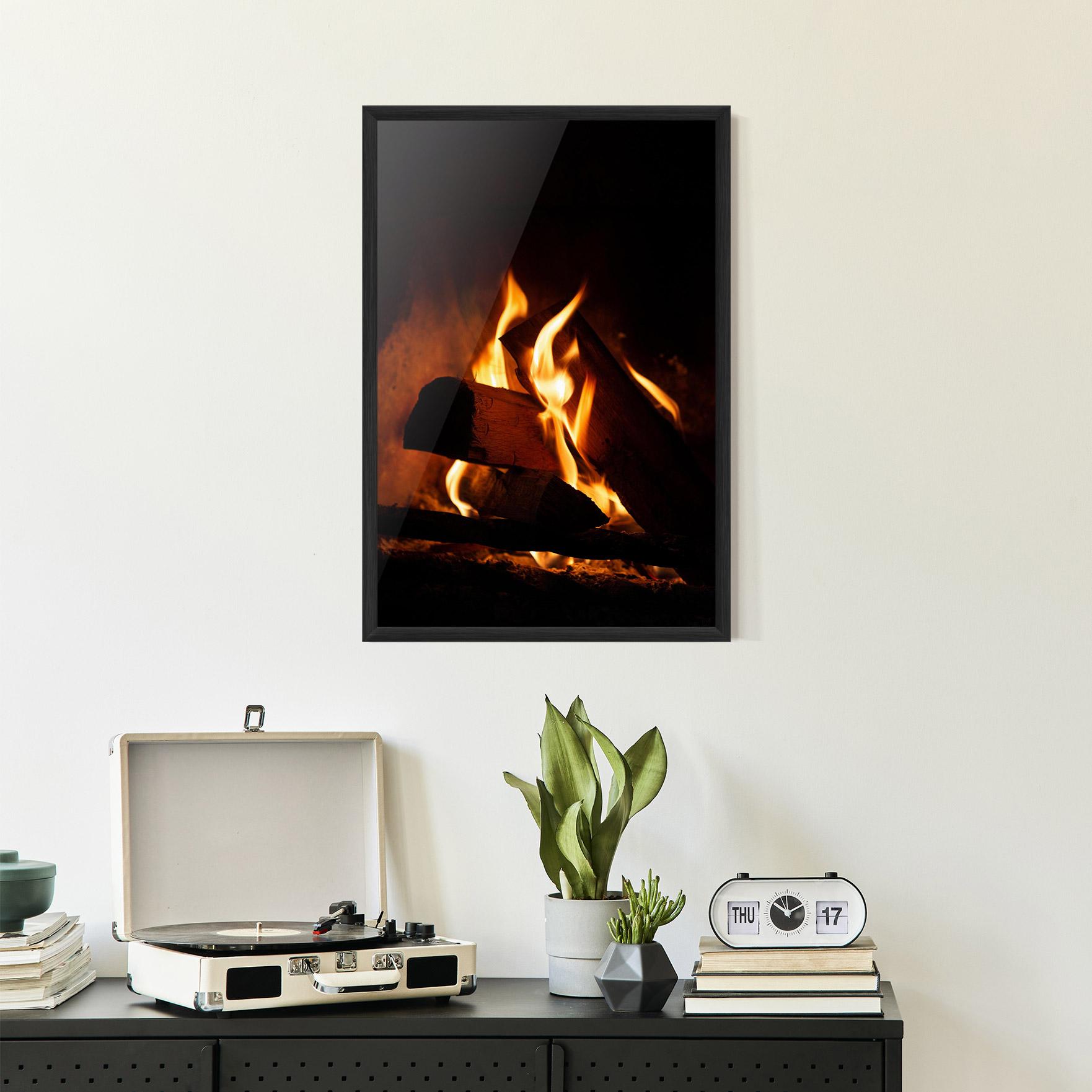 Gerahmte Poster Fire Wood View mockup 2