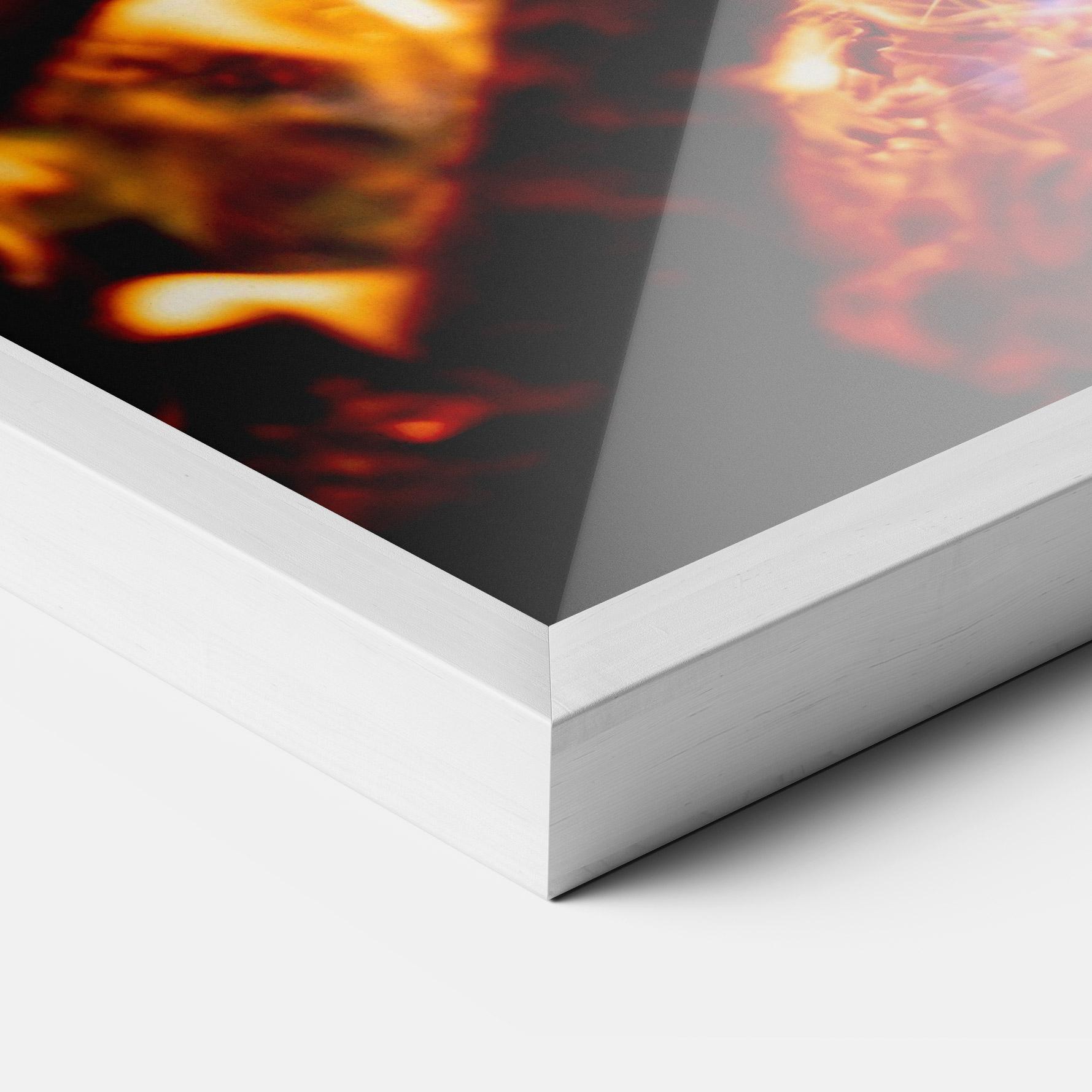 Gerahmte Poster Blue Green Fire mockup 3